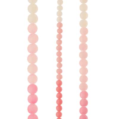 Pink Ombre Glass Round Beads by Bead Landing™ image