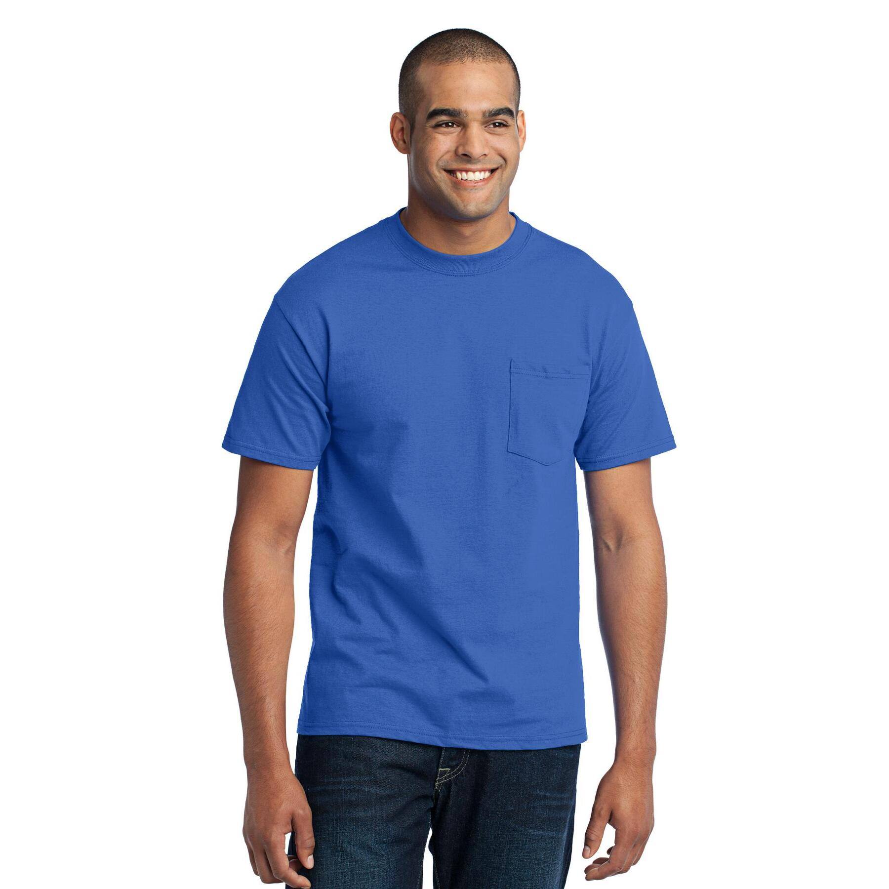 Port & Company® Core Blend Pocket Adult Tall Tee