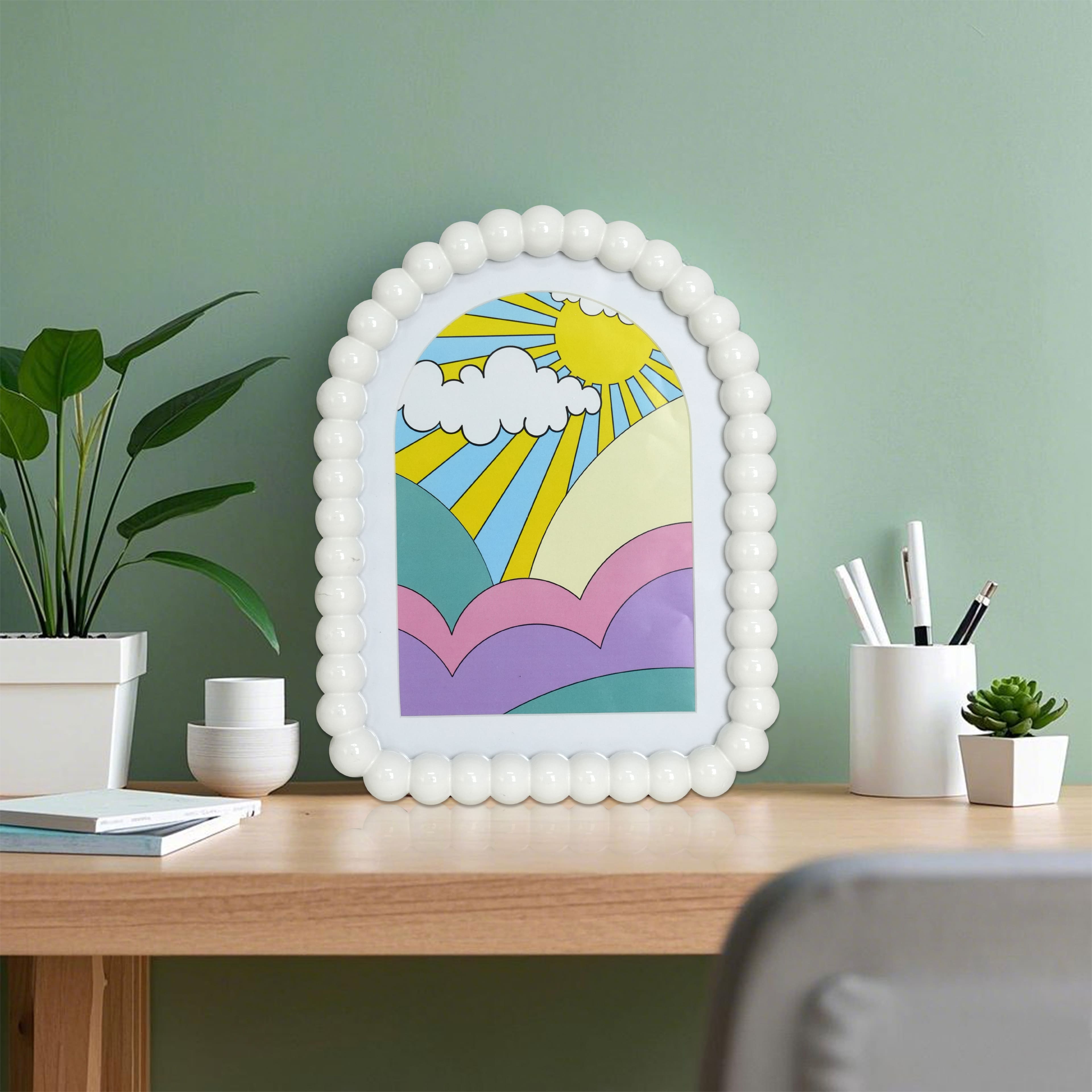 5&#x22; x 7&#x22; Beaded Arch Retro Frame with Mat by Studio D&#xE9;cor&#xAE;