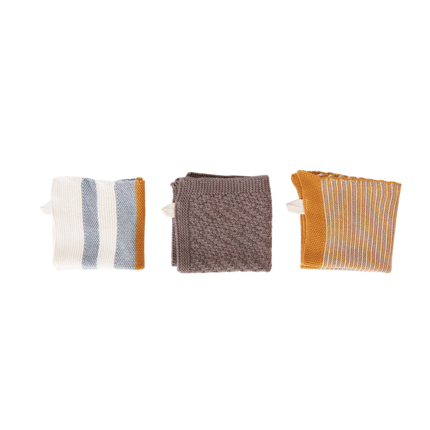 Hello Honey® Multicolor Cotton Knit Dish Towel Set