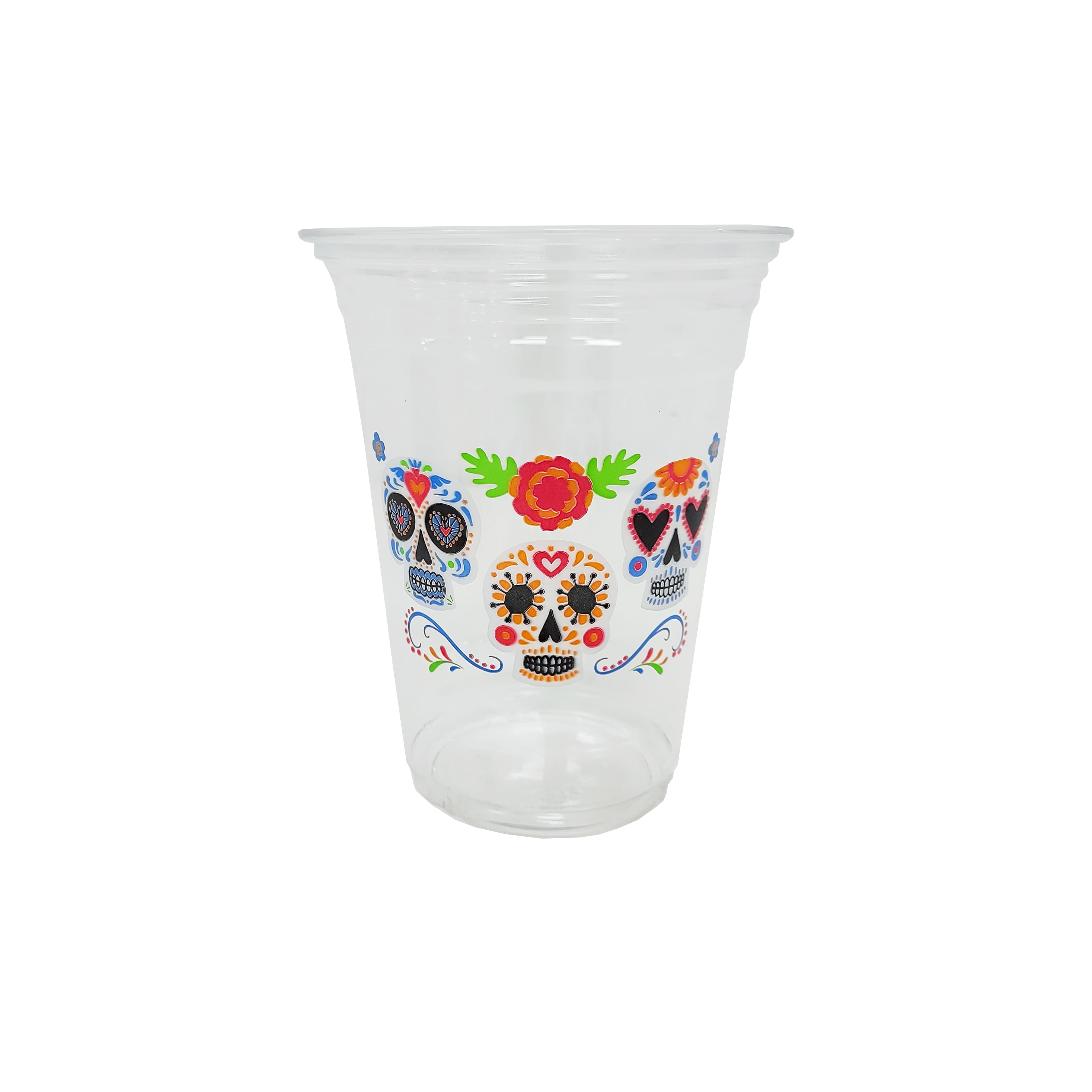 16oz. Day of the Dead Plastic Cups, 12ct. by Ashland&#xAE;