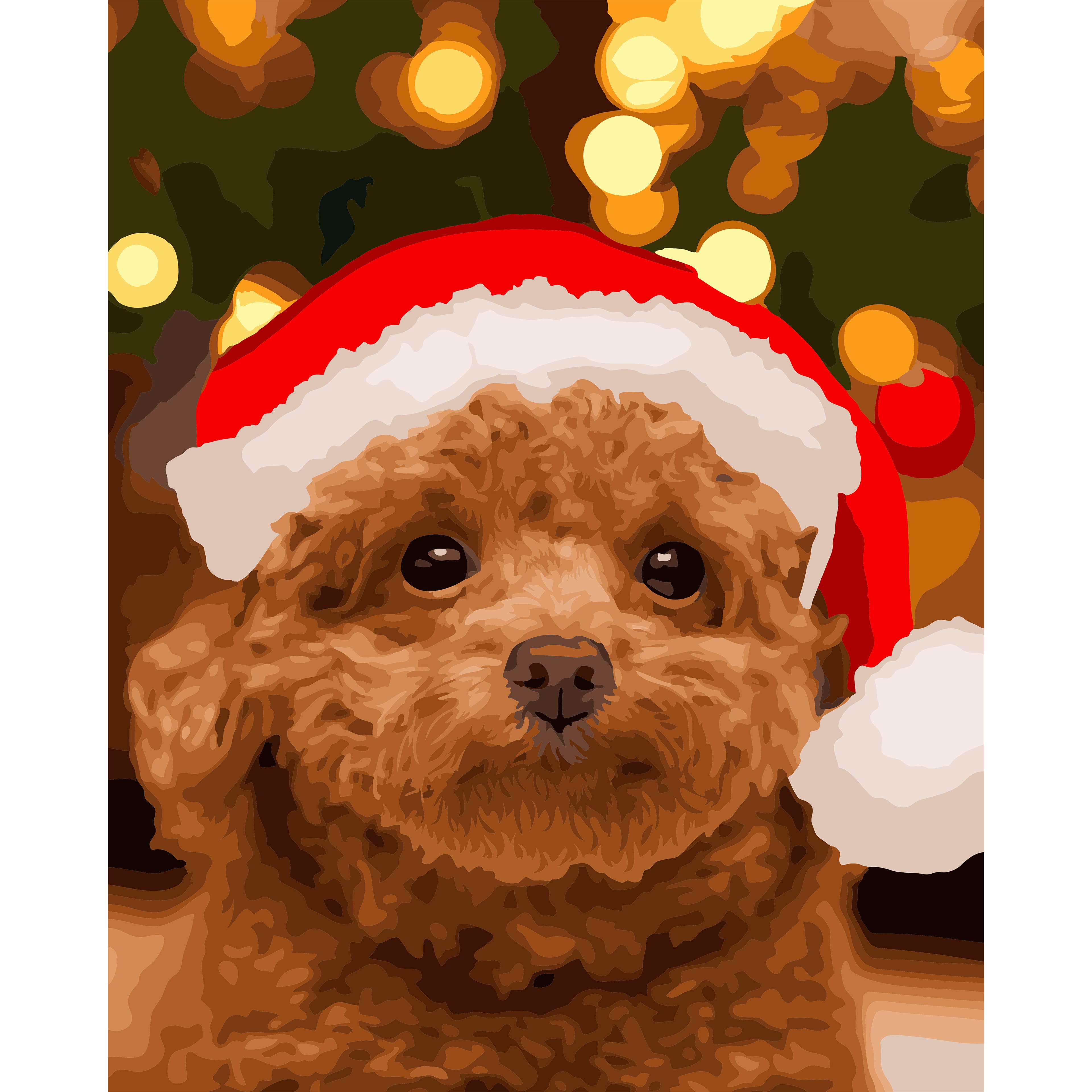 Santa Puppy Christmas Paint by Number Kit by Artist&#x27;s Loft&#xAE;