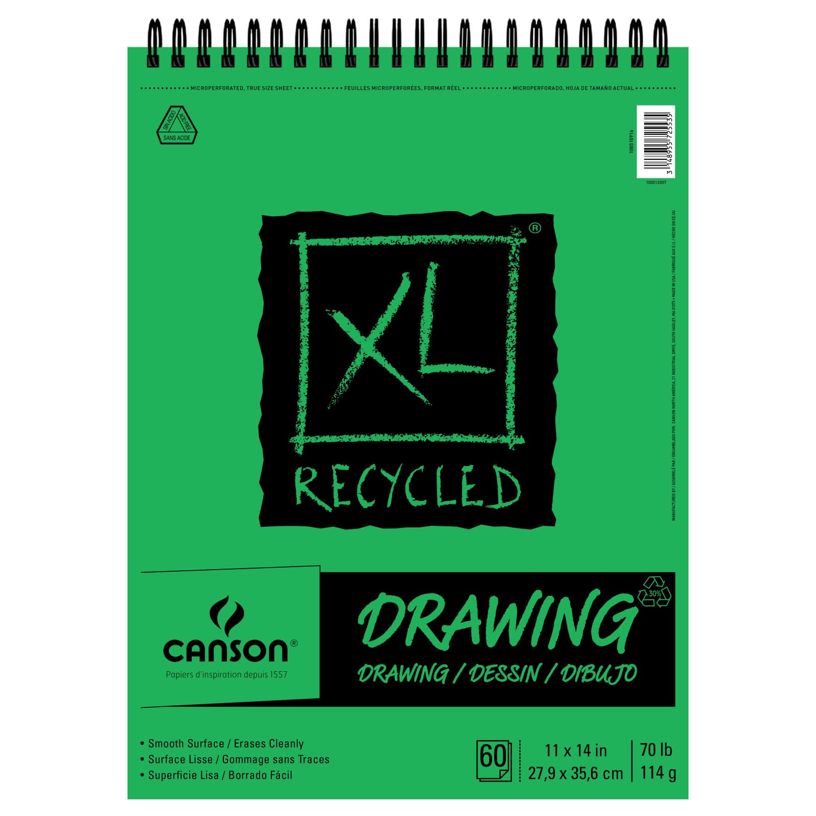 6 Pack: Canson&#xAE; XL&#xAE; Recycled Drawing Pad, 11&#x22; x 14&#x22;