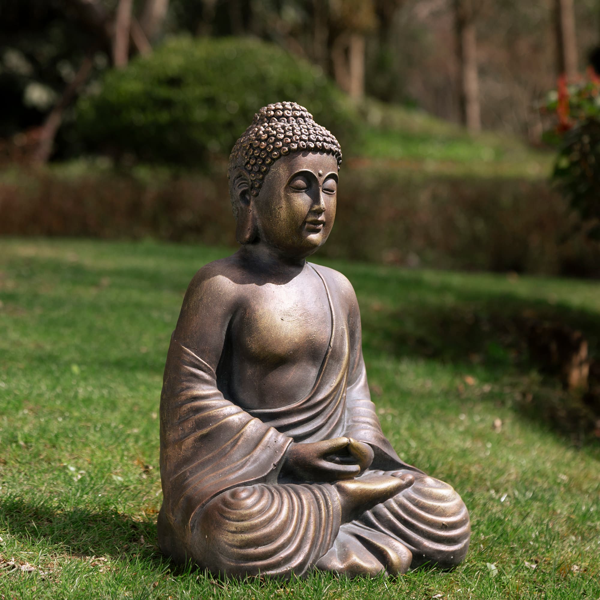 Glitzhome&#xAE; 19&#x22; Meditating Buddha Statue