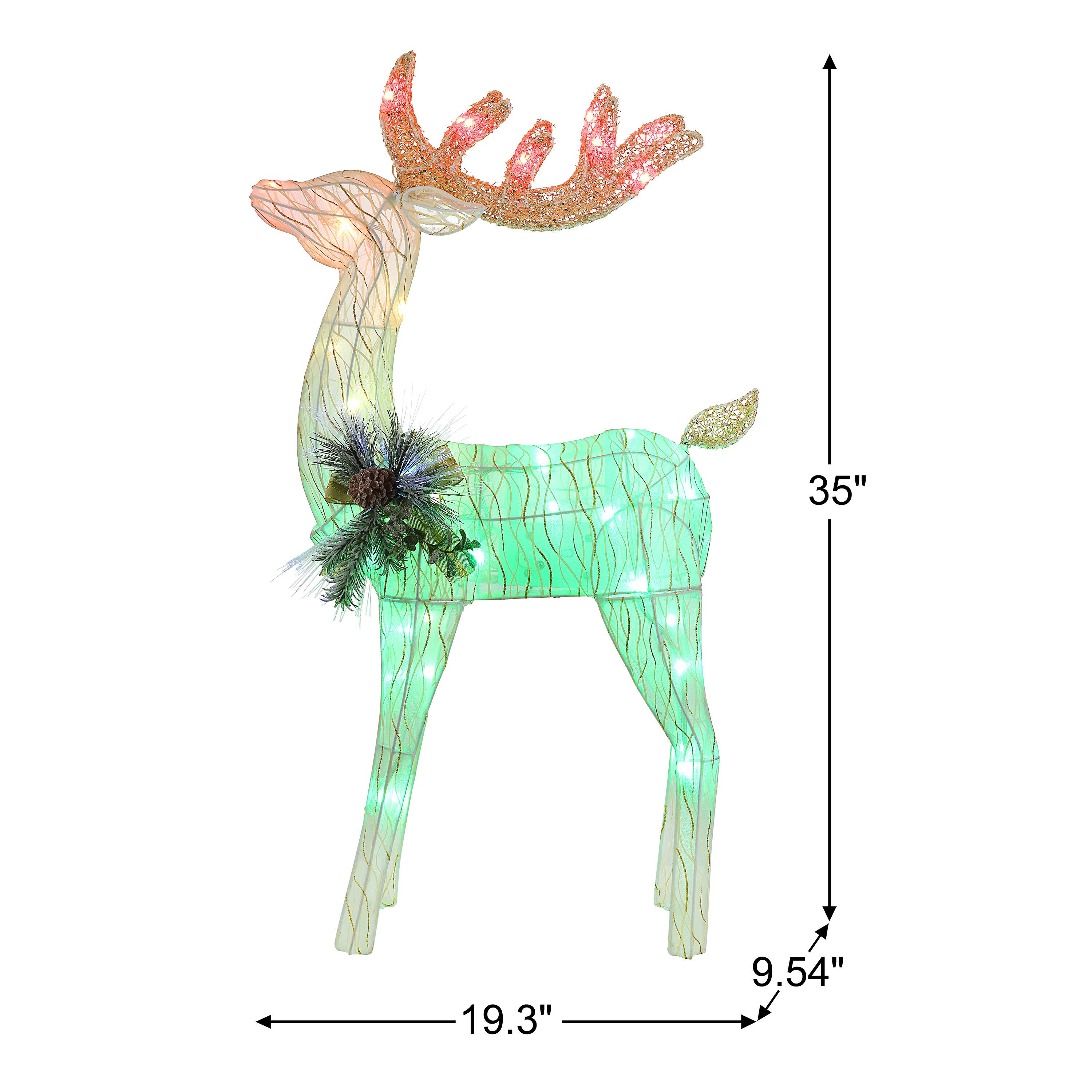 Mr. Christmas 3ft. Outdoor Animated Fiber-Optic Reindeer