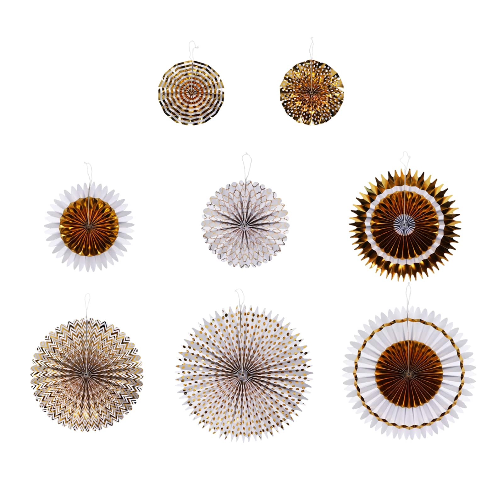 6 Packs: 8 ct. (48 total) Gold Print Rosette D&#xE9;cor Kit by Celebrate It&#x2122;