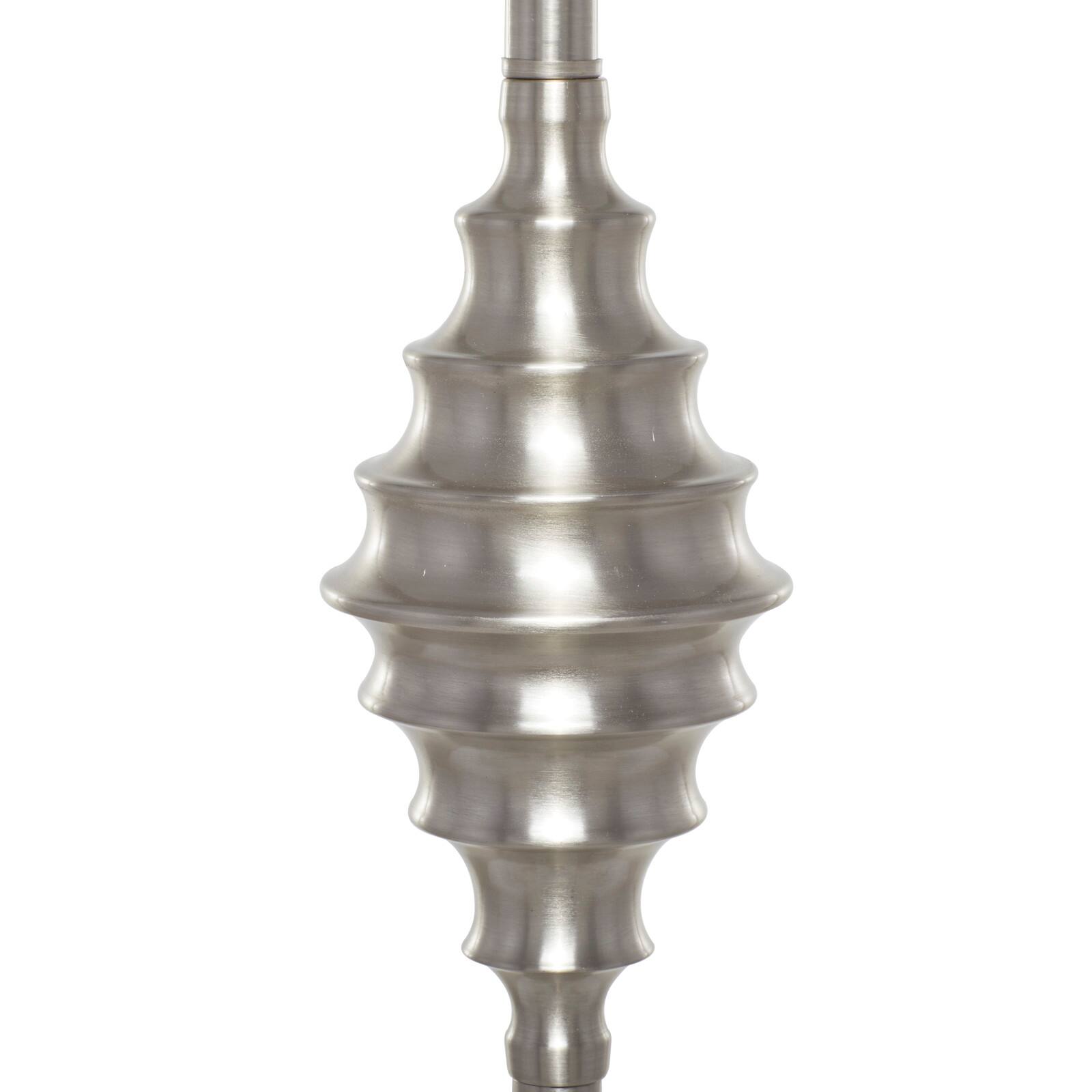 Set of 3 Silver Iron Coastal Table Lamp, 59" x 10" x 10"