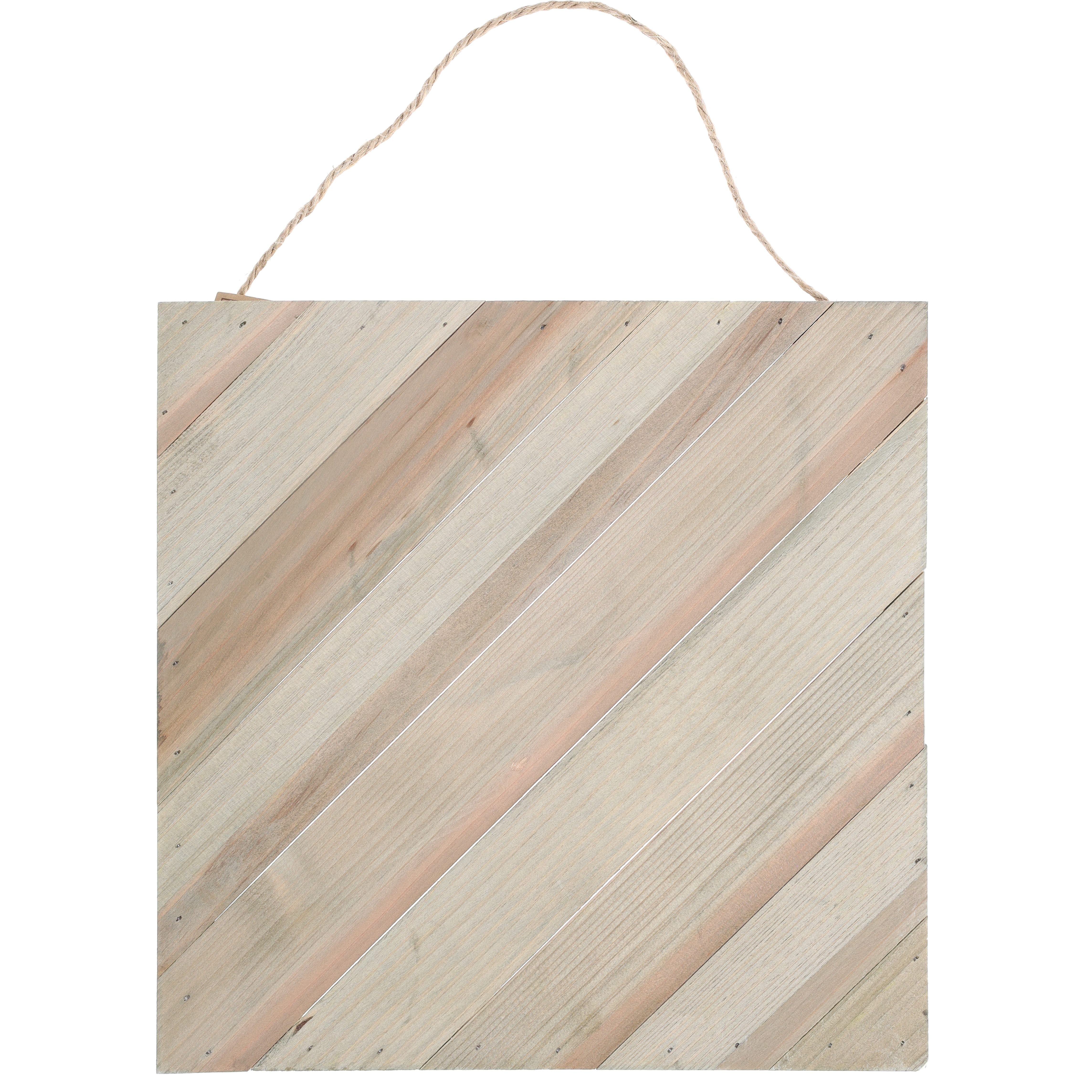 Hampton Art&#x2122; 12&#x22; x 12&#x22; Distressed Rustic Diagonal Plank