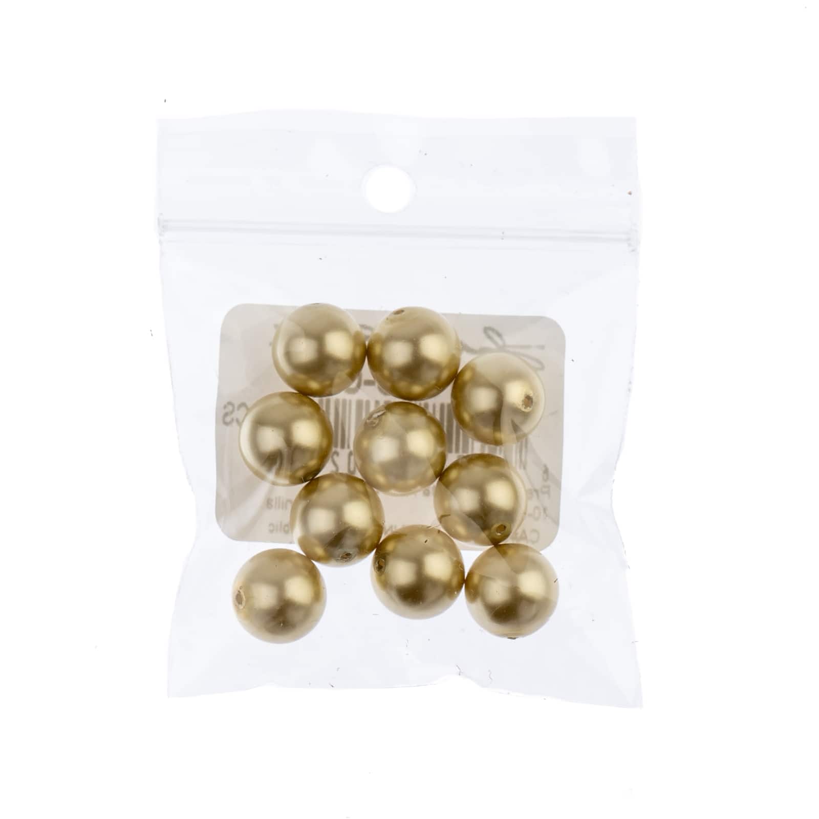 Preciosa Maxima 10mm Glass Nacre Pearls, 10ct.