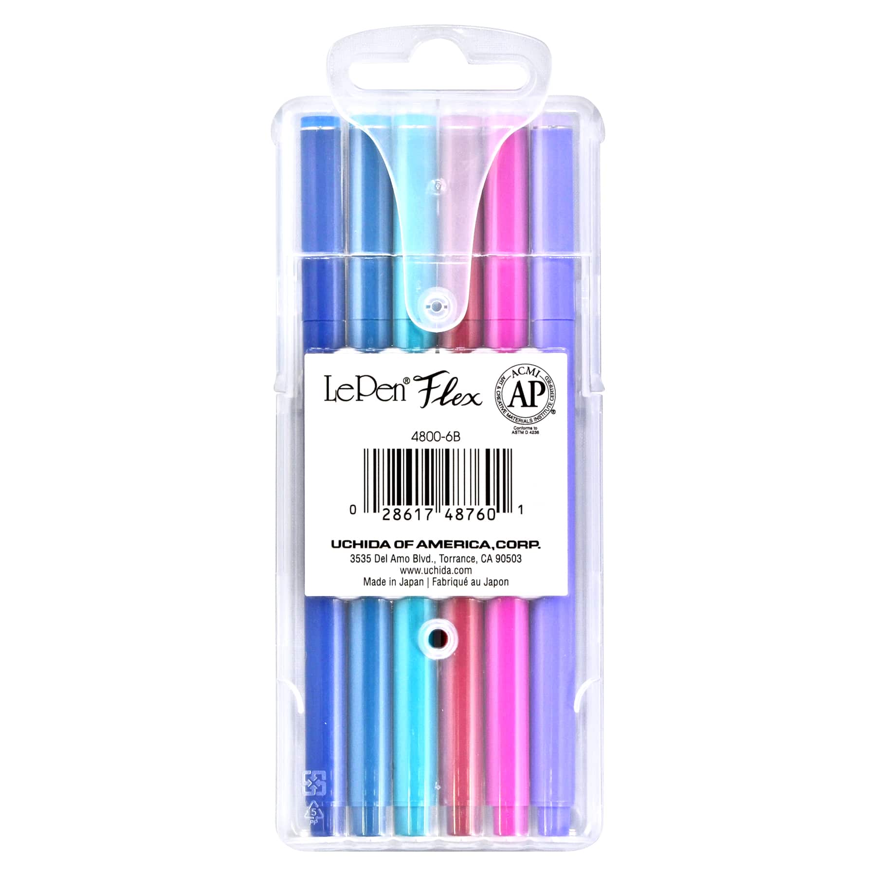 Marvy® Uchida LePen® Flex 6 Colour Jewel Brush Pen Set