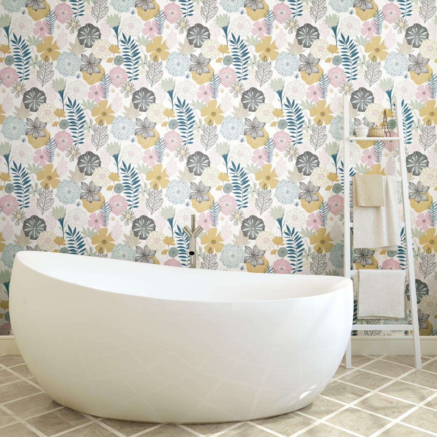 RoomMates Perennial Blooms Peel & Stick Wallpaper