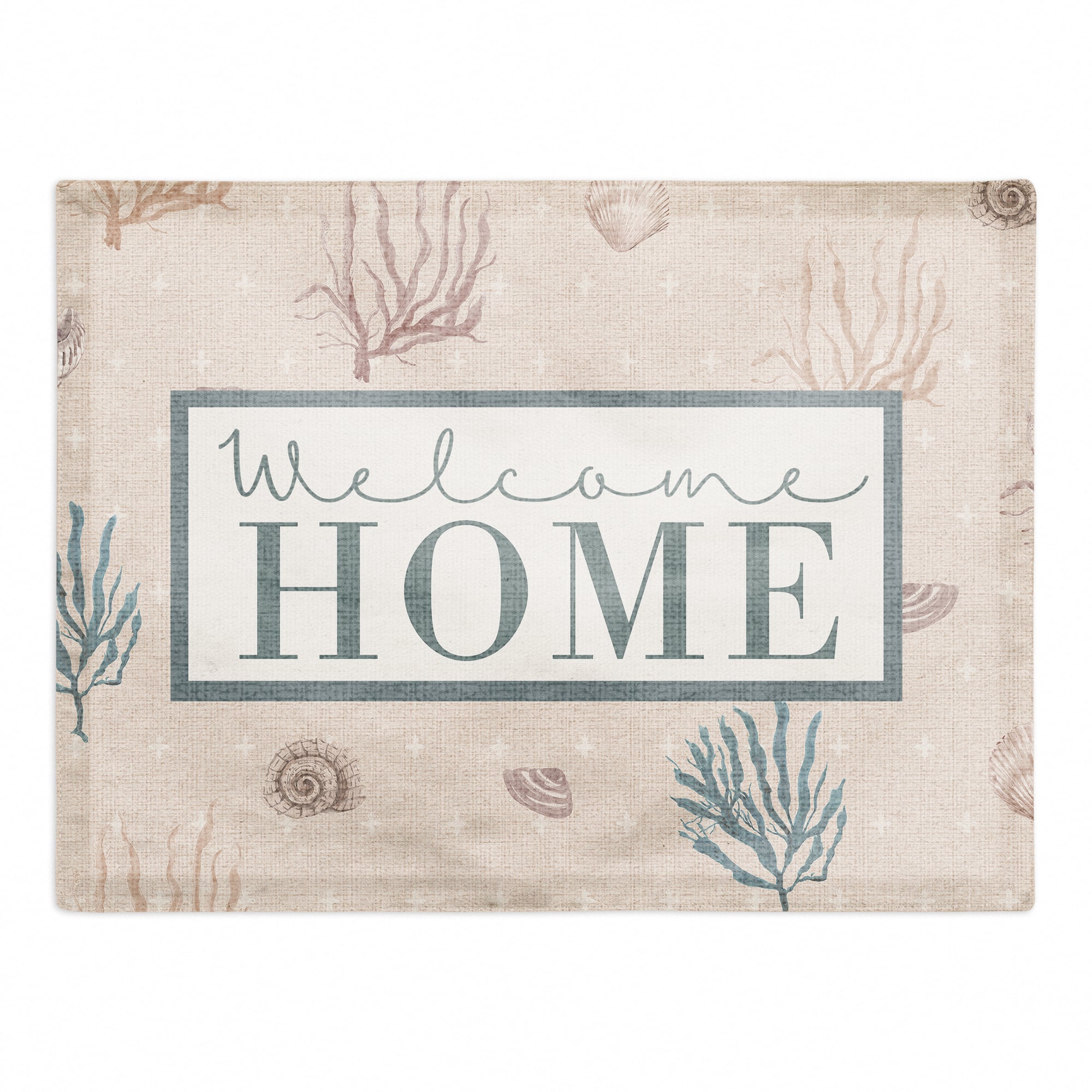 Welcome Home Multi Shell Coral & Plus Cotton Twill Placemat