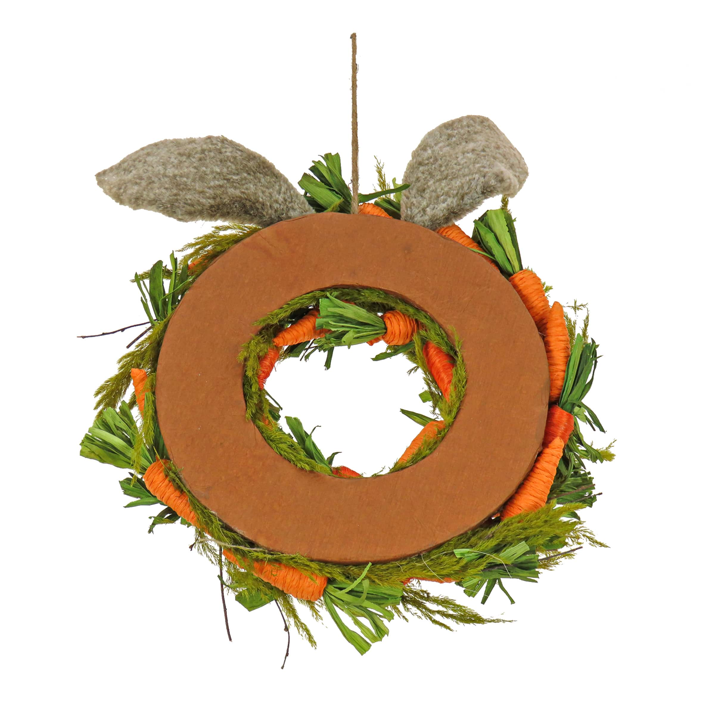 16&#x22; Carrots with Bunny Ears Wreath