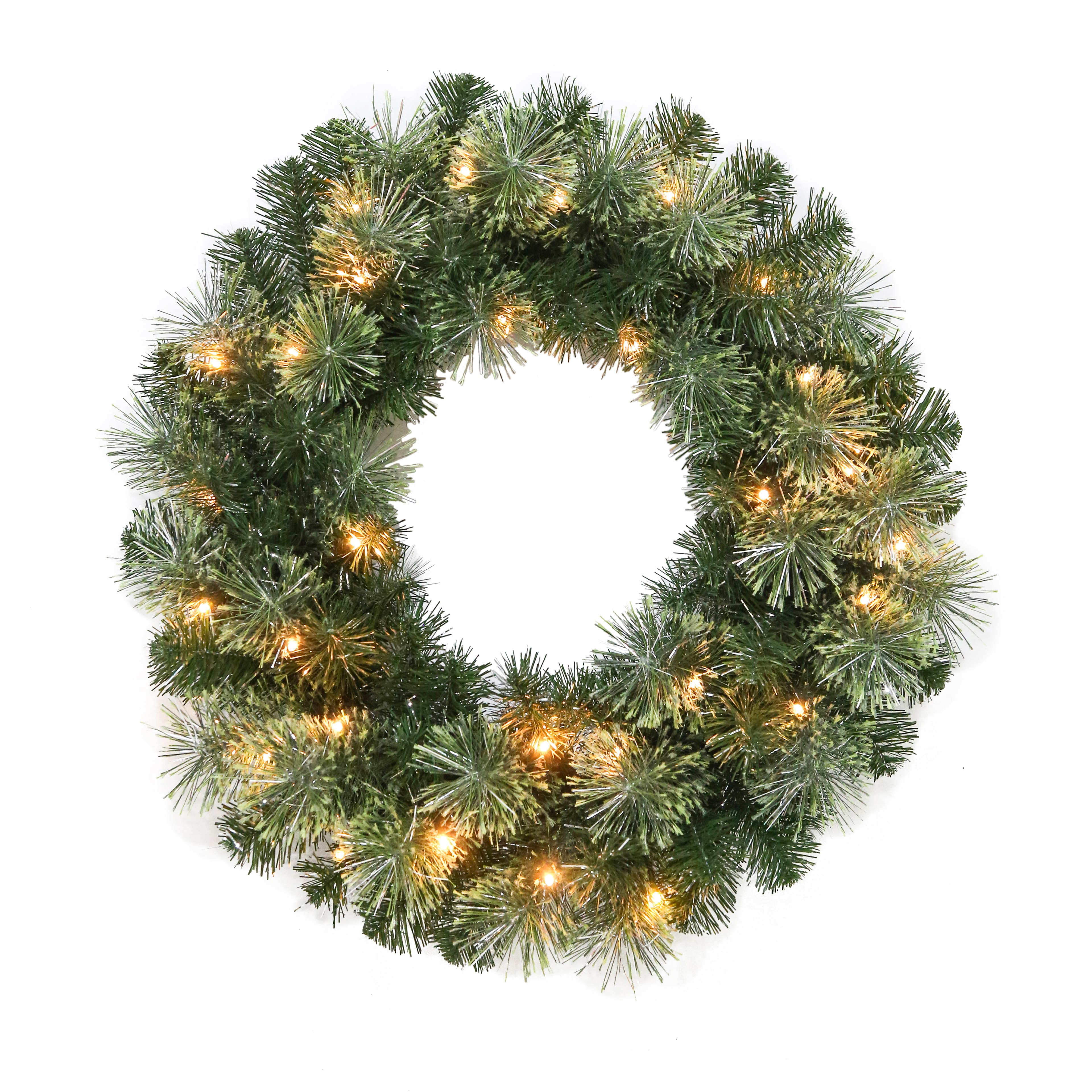 24&#x22; Pre-Lit Celebration Pine Wreath by Ashland&#xAE;