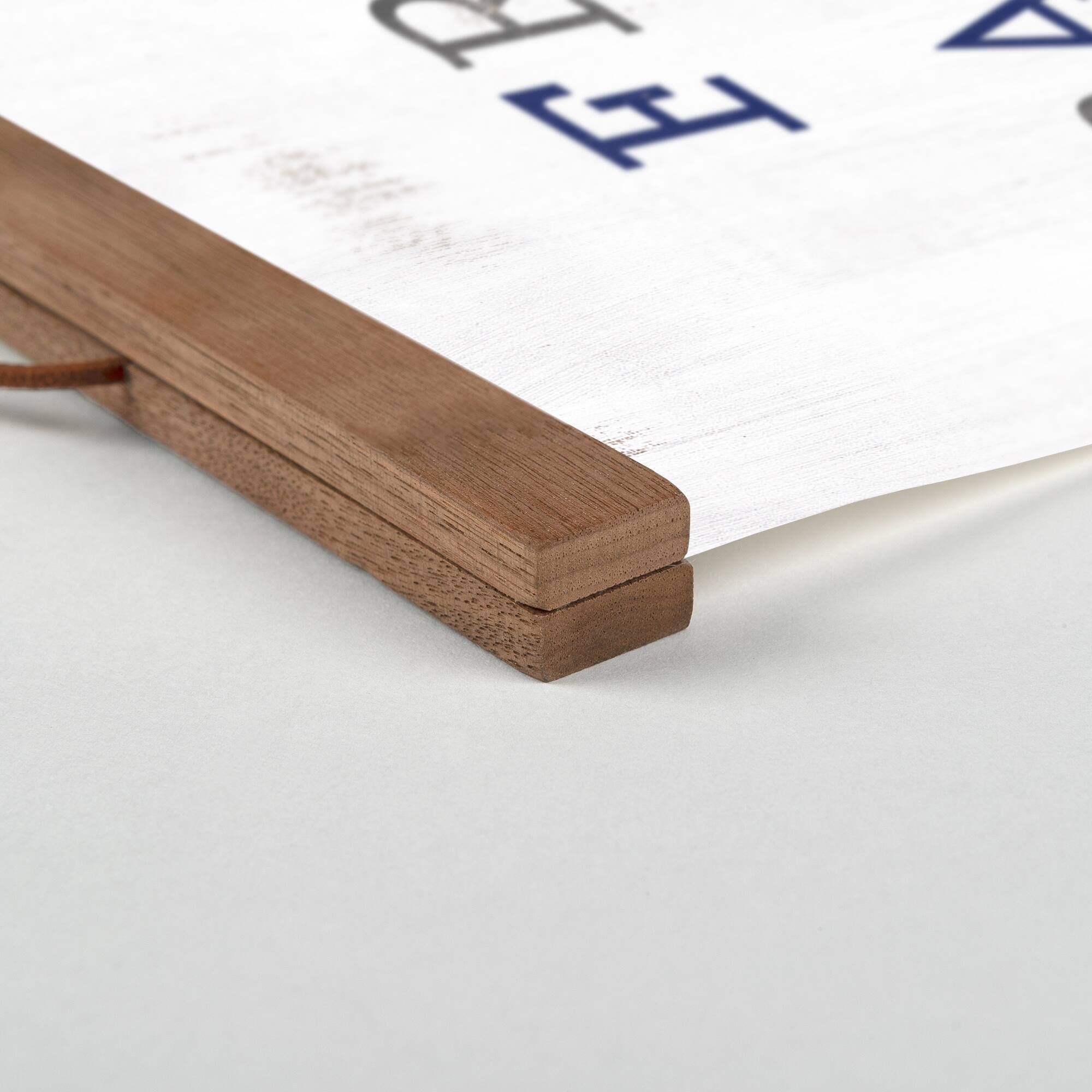 Father Acrostic Teak Hanging Canvas