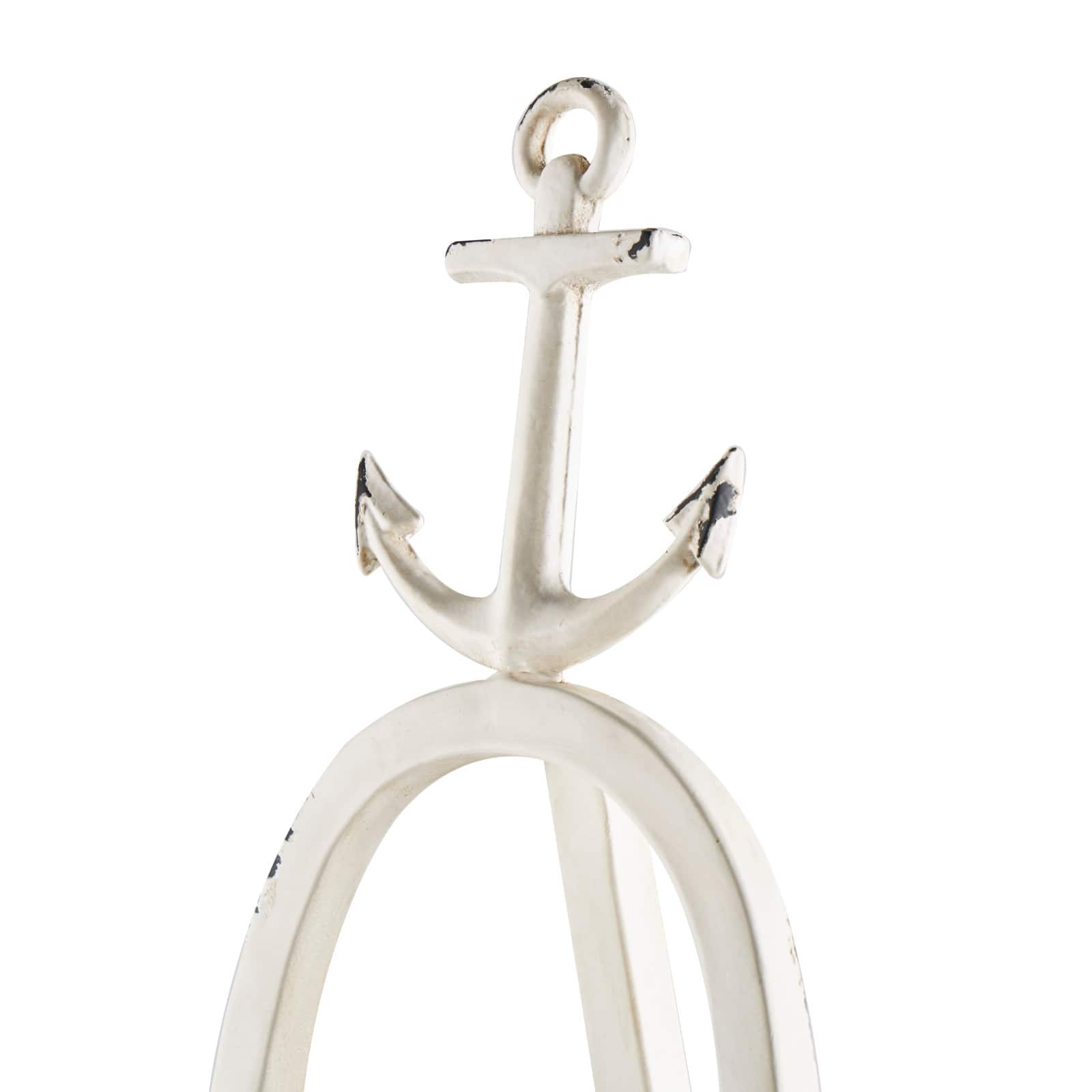 65&#x22; White Metal Anchor Tall Adjustable 3-Tier Easel