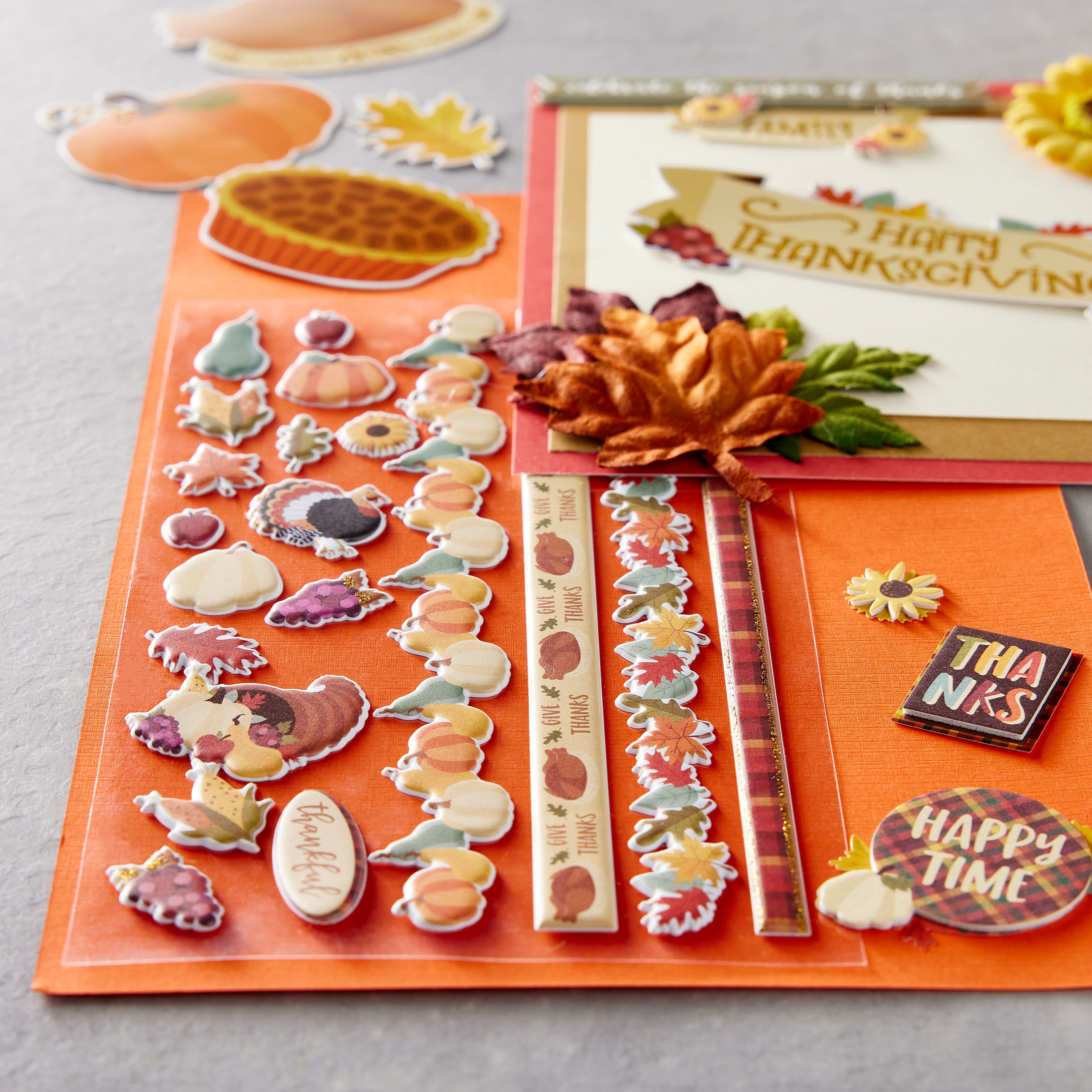 12 Pack: Thanksgiving Stickers by Recollections&#x2122;