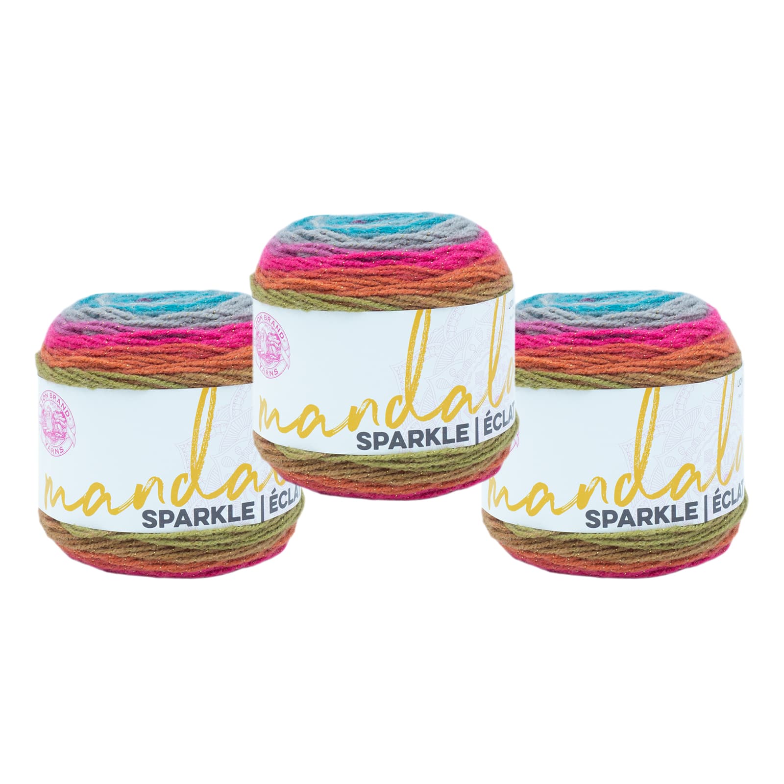3 Pack Lion Brand® Mandala® Sparkle Yarn