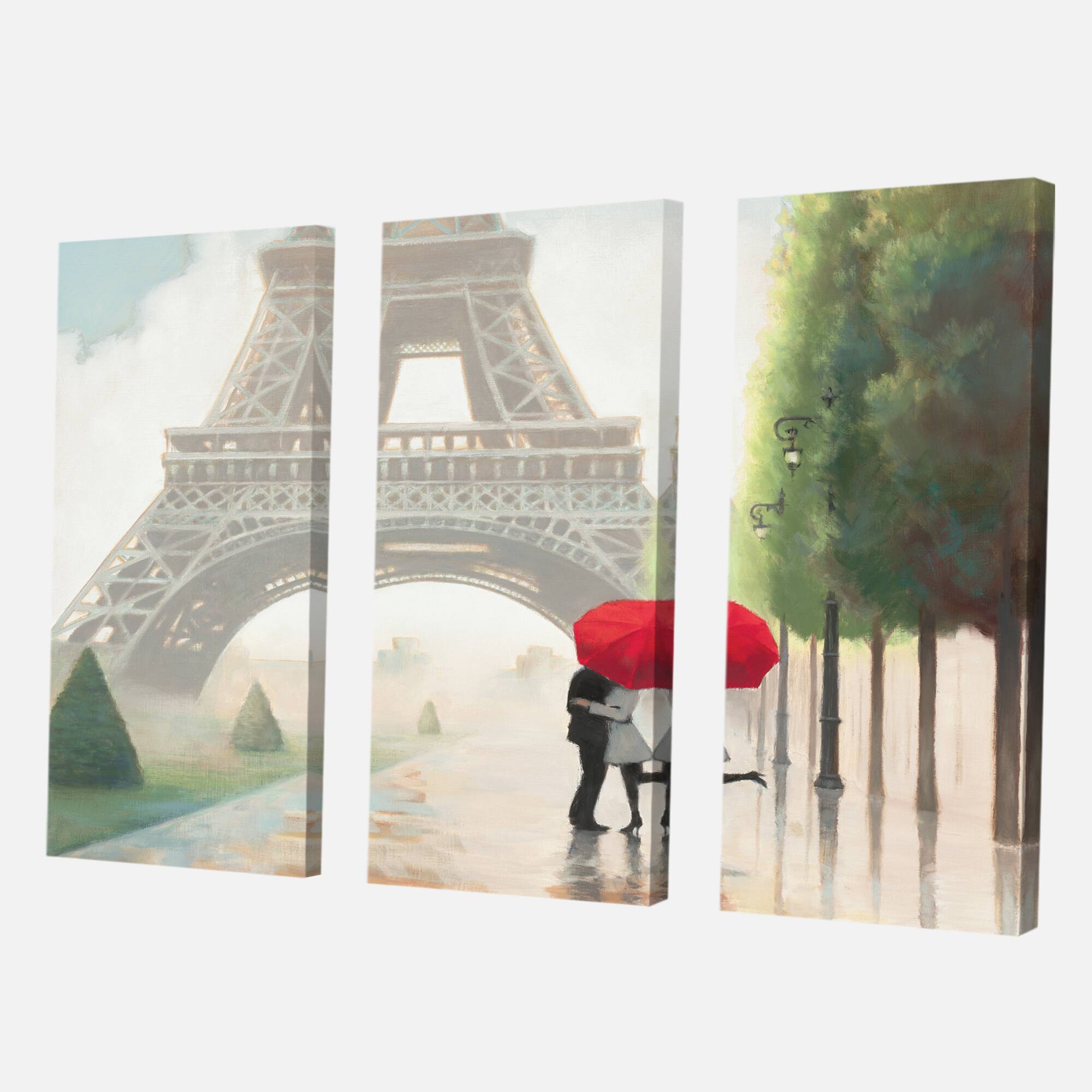 Designart - Paris Romance Couples III - French Country Premium Canvas Wall Art