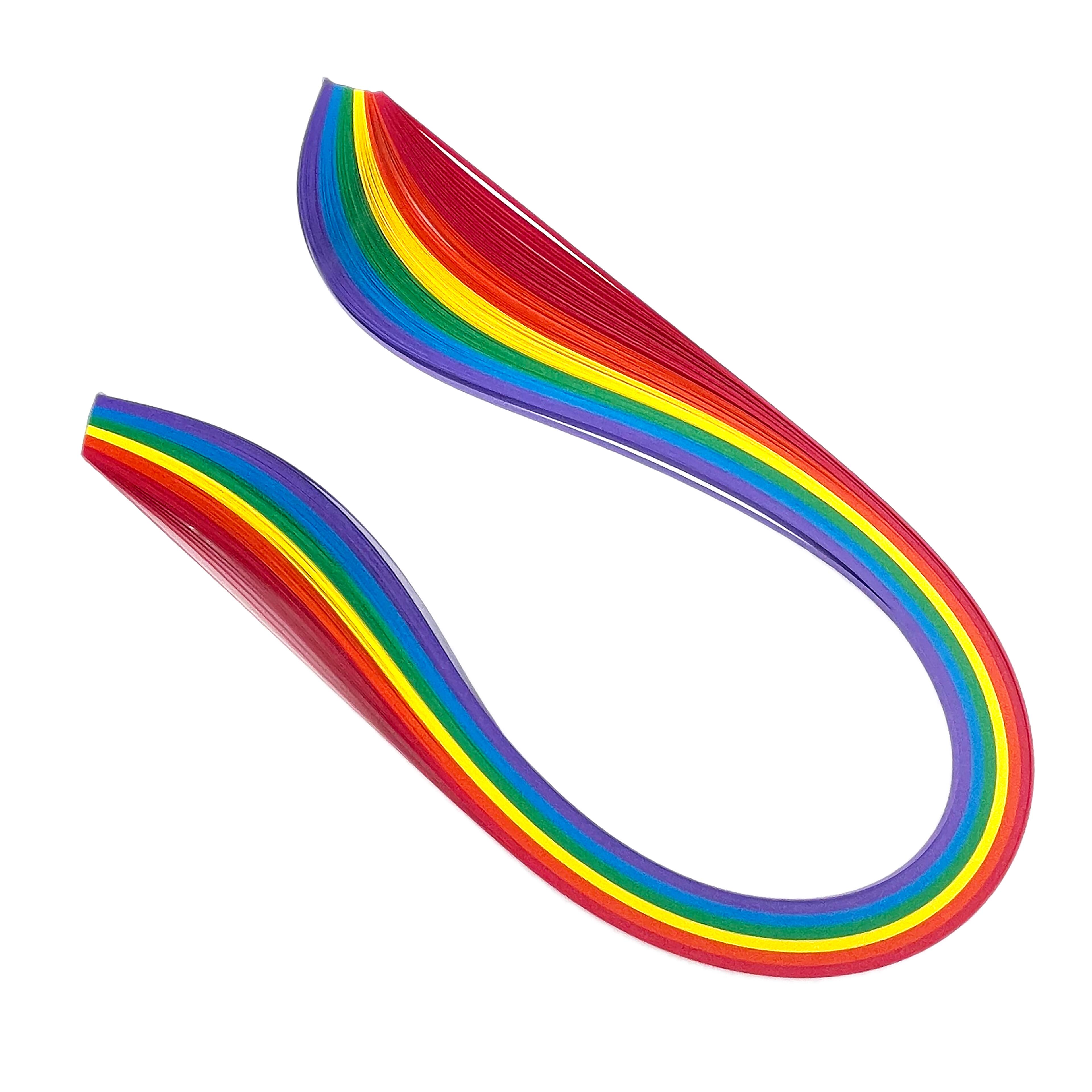 12 Packs: 100 ct. (1,200 total) Quilled Creations&#x2122; 1/8&#x22; Rainbow Mix Quilling Paper
