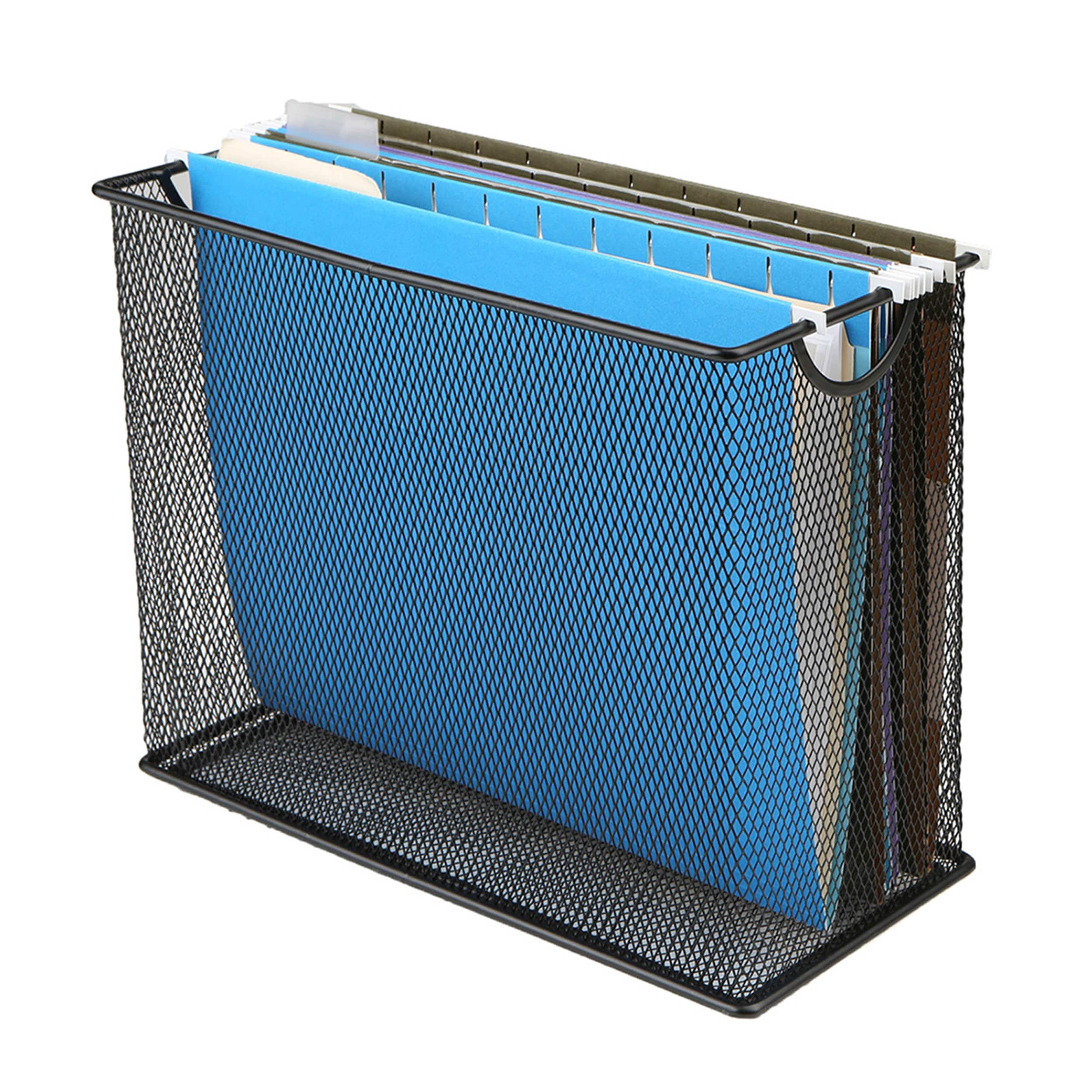 Mind Reader Metal Mesh File Organizer Storage Basket