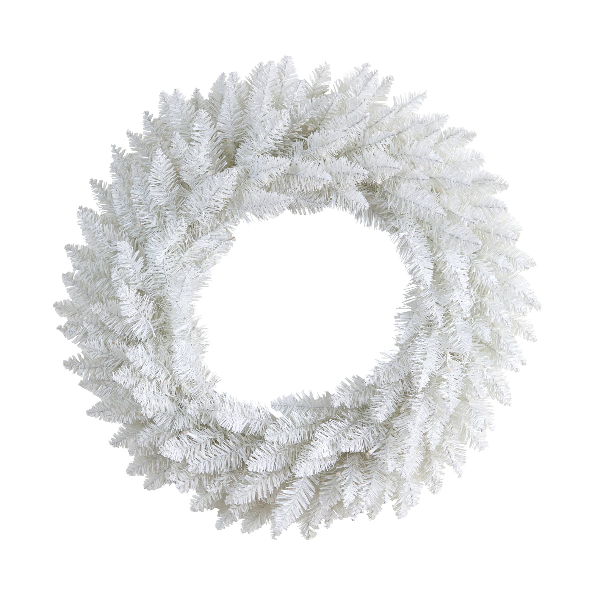 24&#x22; Pre-Lit Colorado Spruce Christmas Wreath