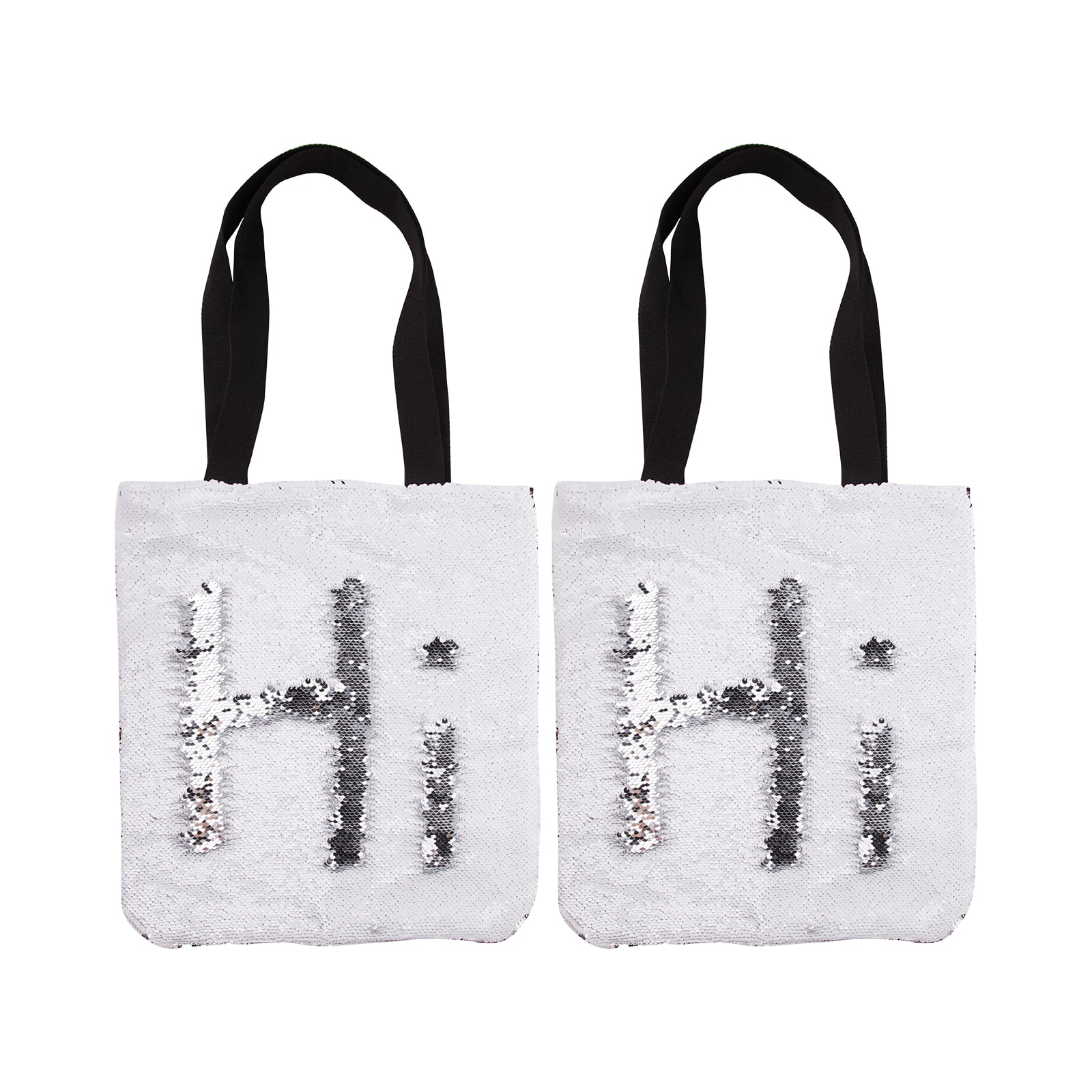 Craft Express 2ct. Sublimation Sequin Tote Bags