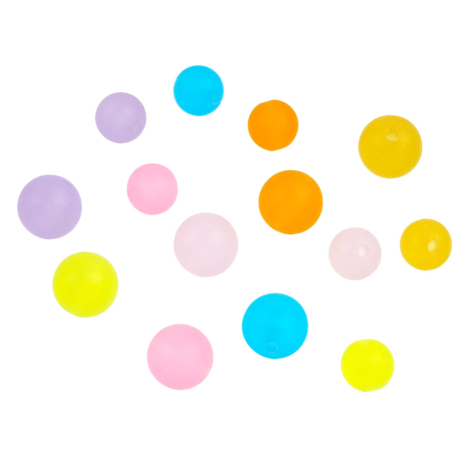 12 Packs: 220 ct. (2,640 total) Frosted Pastel Assorted Round Beads by Creatology™