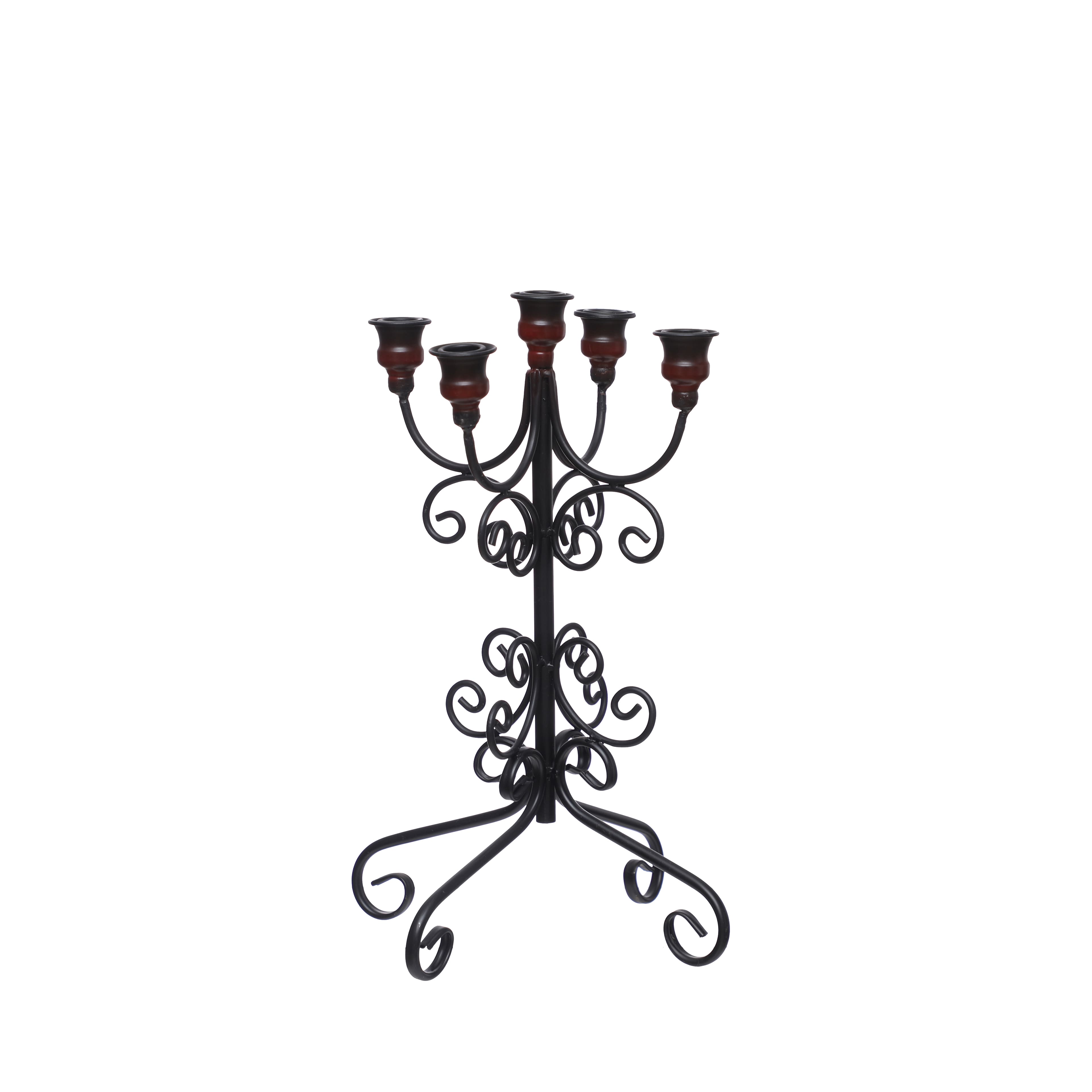 16.25&#x22; Black Scrollwork Metal Tabletop Candelabra by Ashland&#xAE;