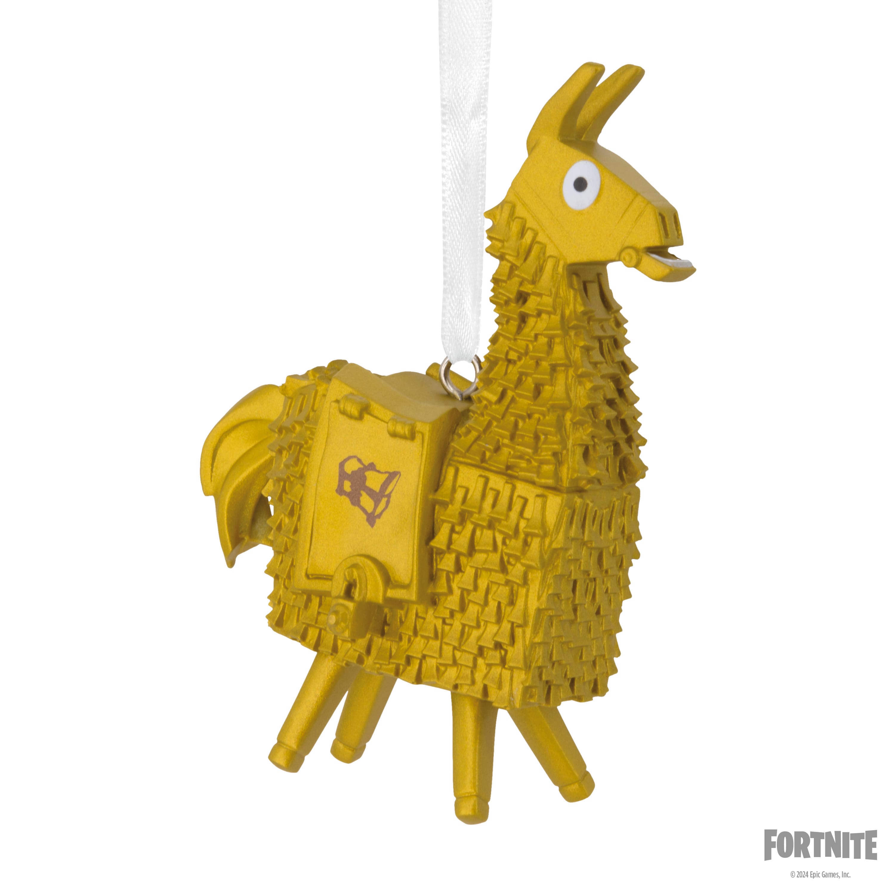 Hallmark 3.25&#x22; Fortnite Golden Loot Llama Ornament