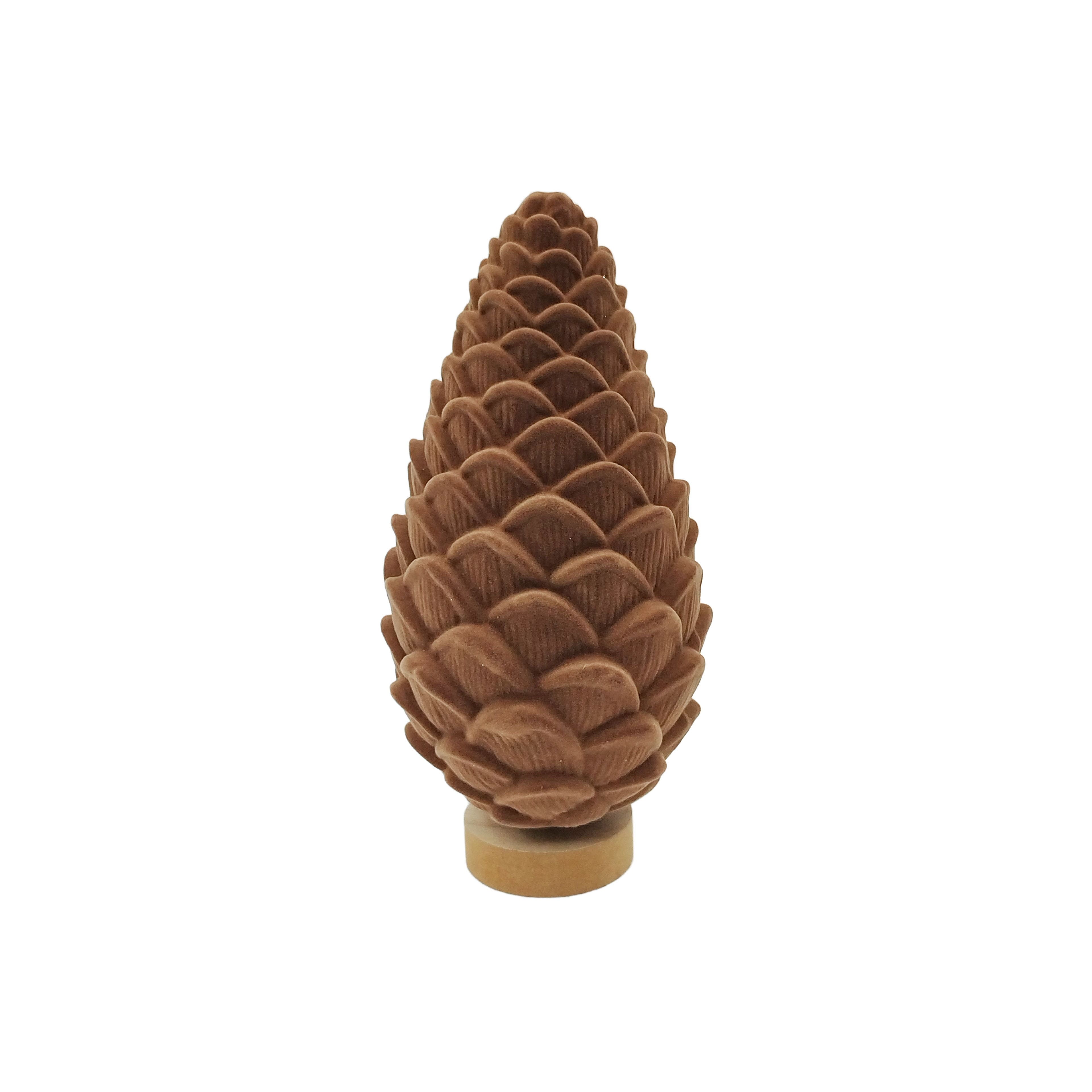 9.75&#x22; Light Brown Flocked Pinecone Tabletop D&#xE9;cor by Ashland&#xAE;