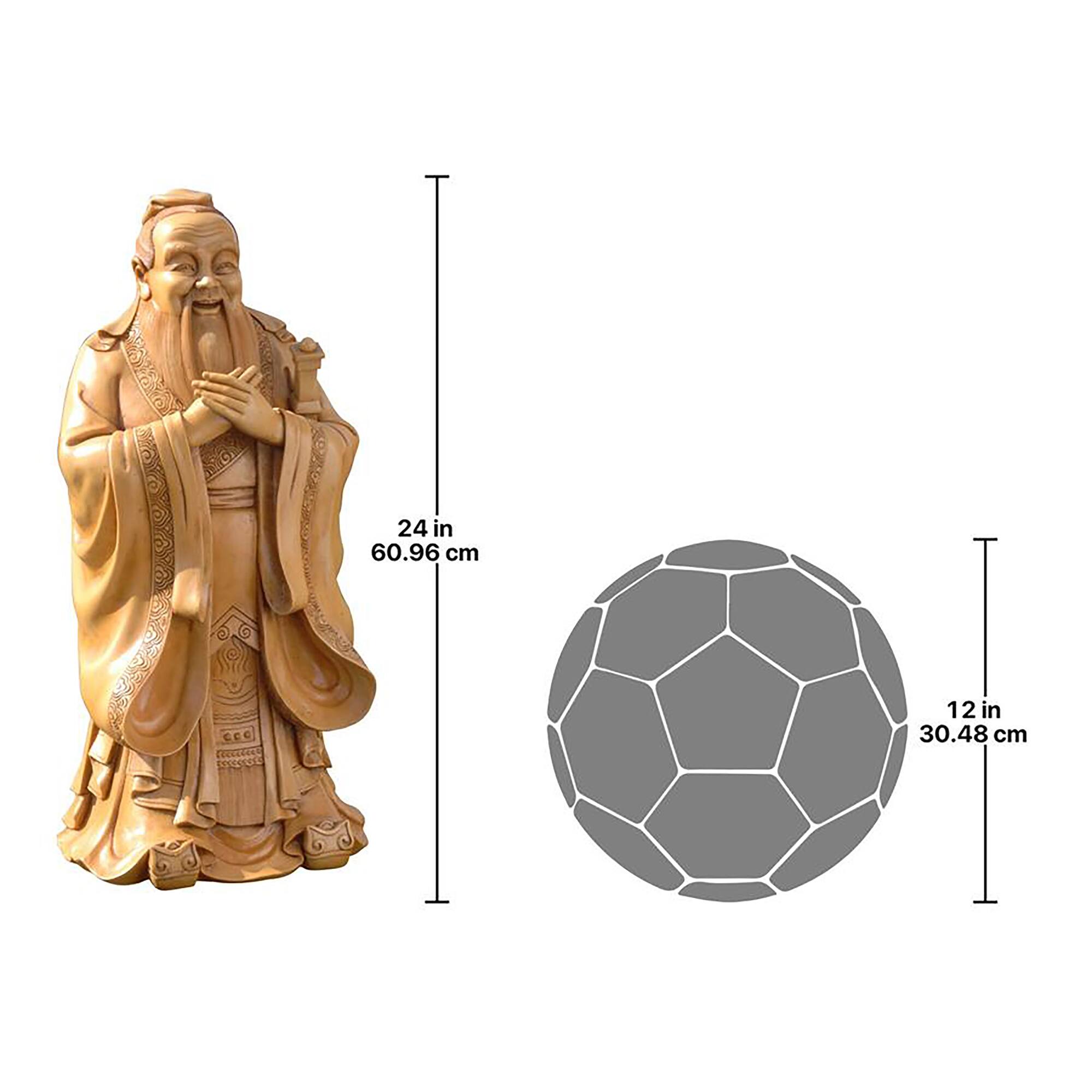Design Toscano 24" Confucius Garden Sculpture