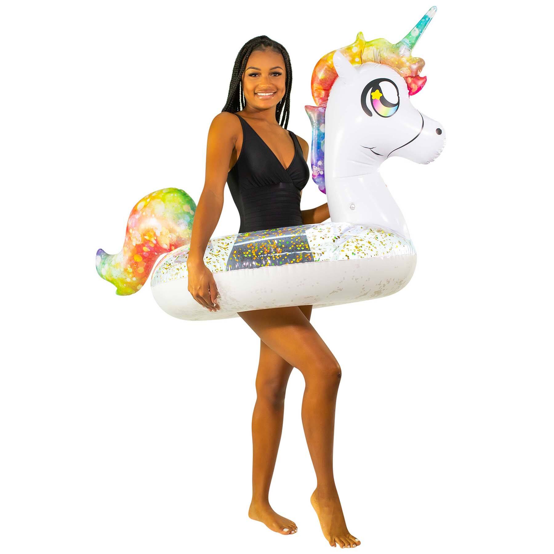 PoolCandy 40&#x22; Glitter Unicorn Pool Tube