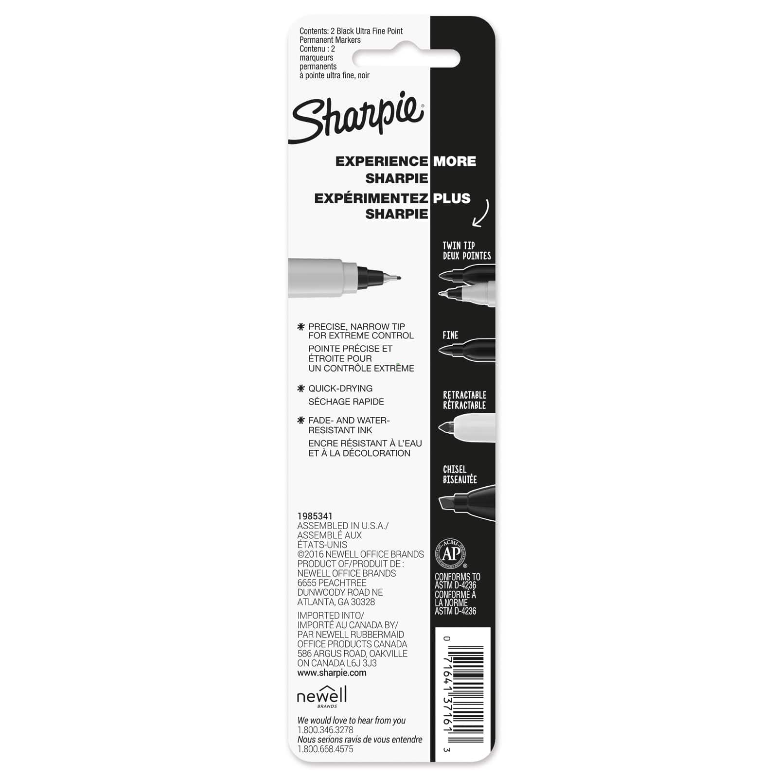 Sharpie® Ultra Fine Point Permanent Markers, Black