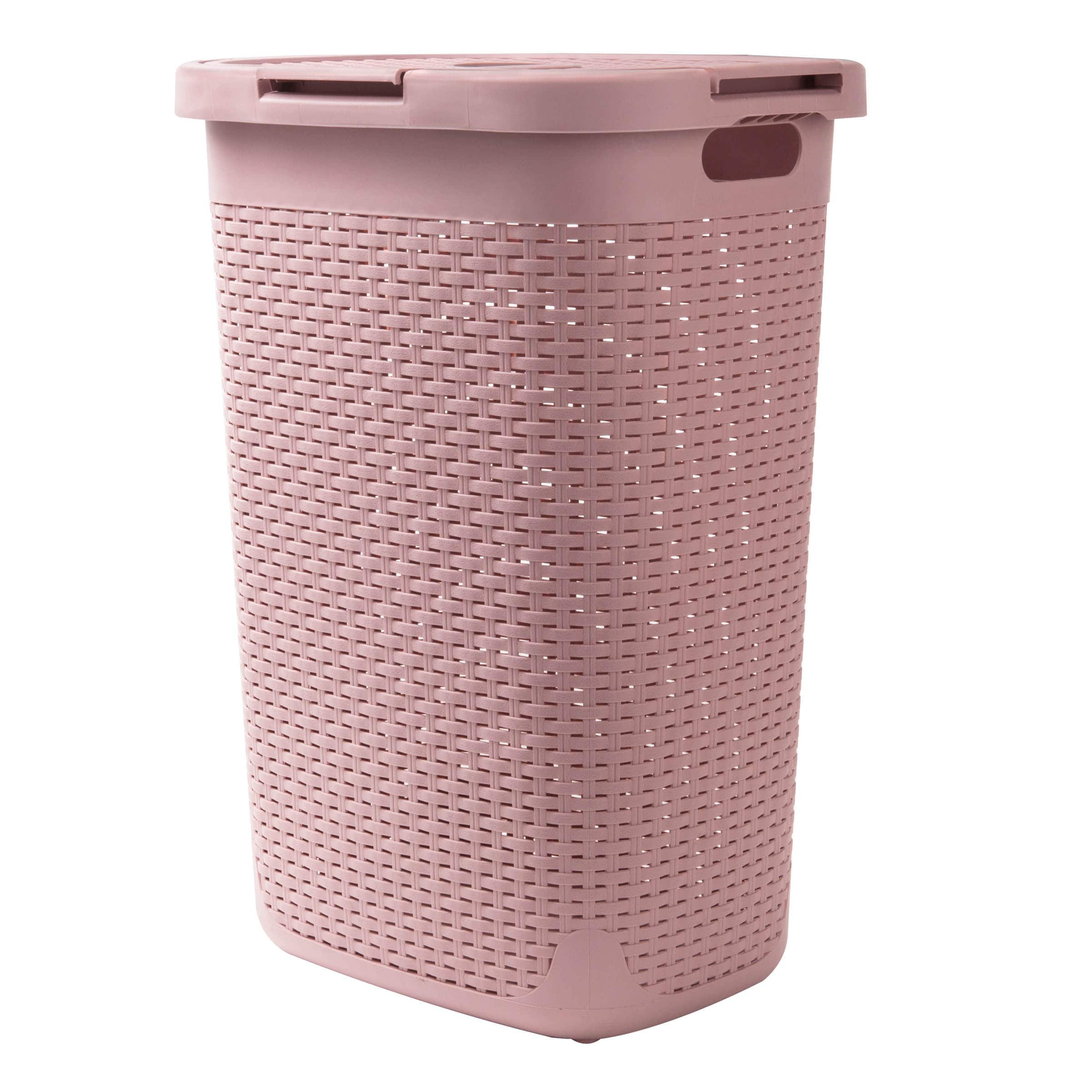 Mind Reader 60L Hamper Laundry Basket with Cutout Handles