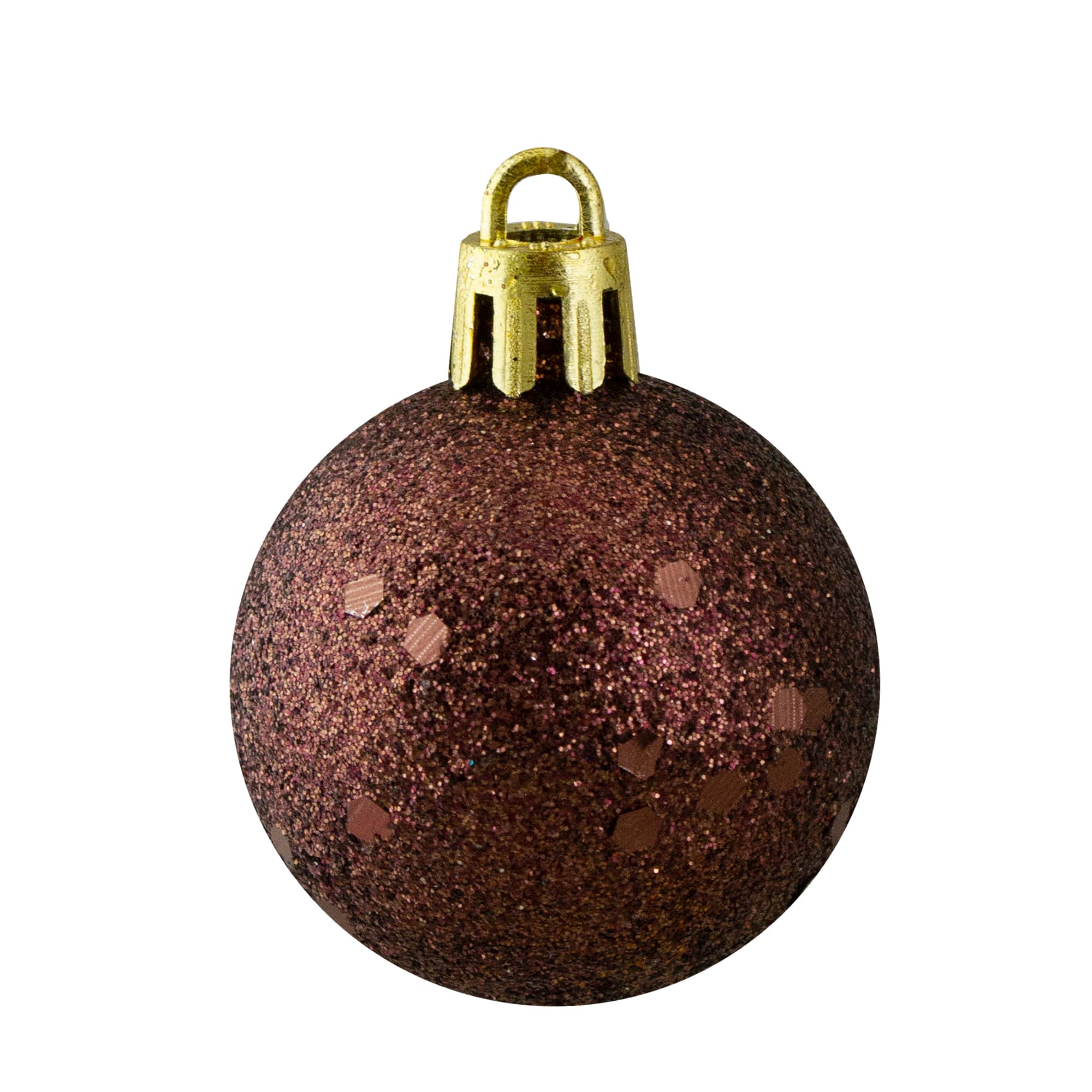 96ct. 1.5" 4-Finish Mocha Brown Shatterproof Ball Ornaments
