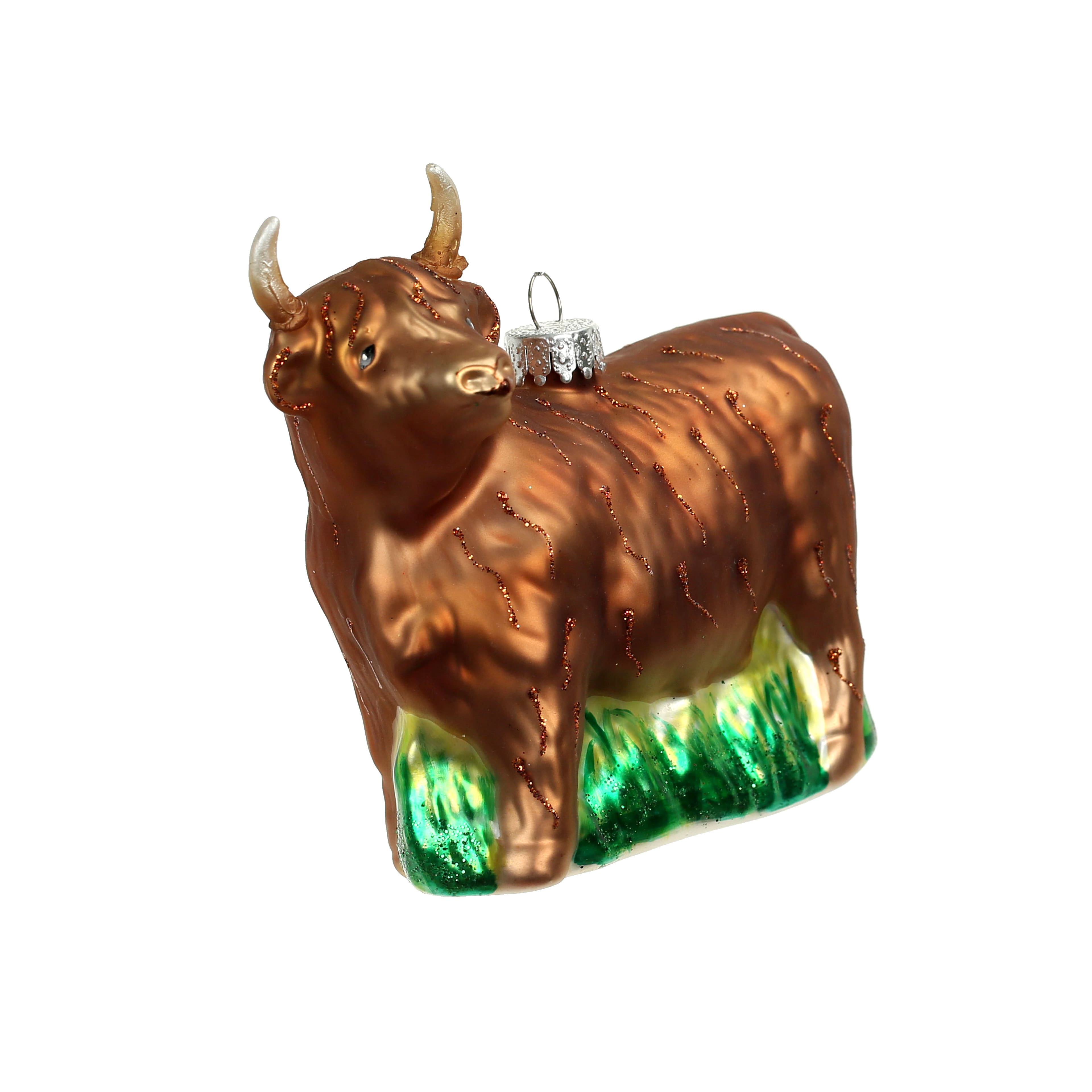 4.25&#x22; Brown Highland Cow Glass Ornament by Ashland&#xAE;