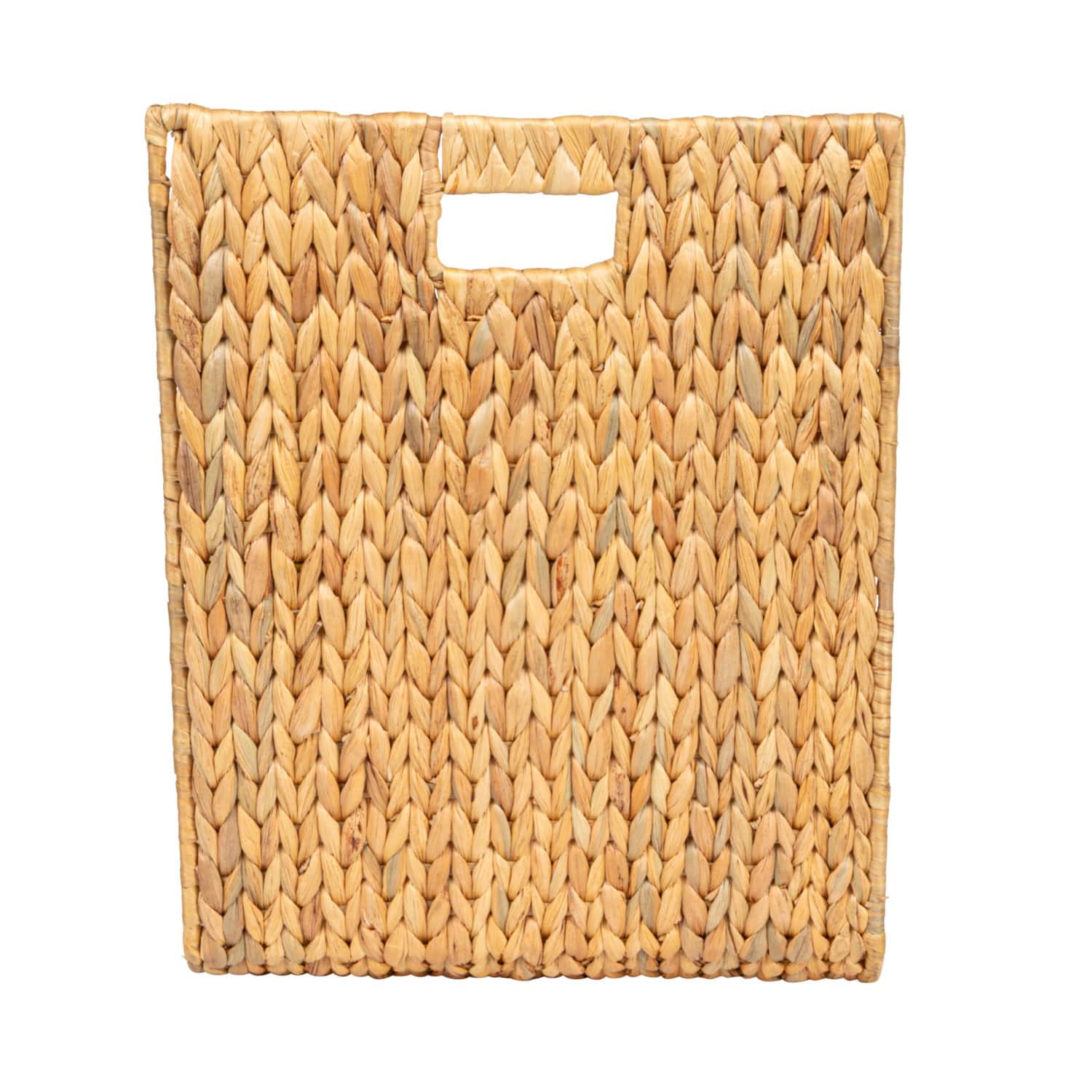 Hello Honey&#xAE; Hand-Woven Water Hyacinth &#x26; Metal Magazine Storage Holder with Handle