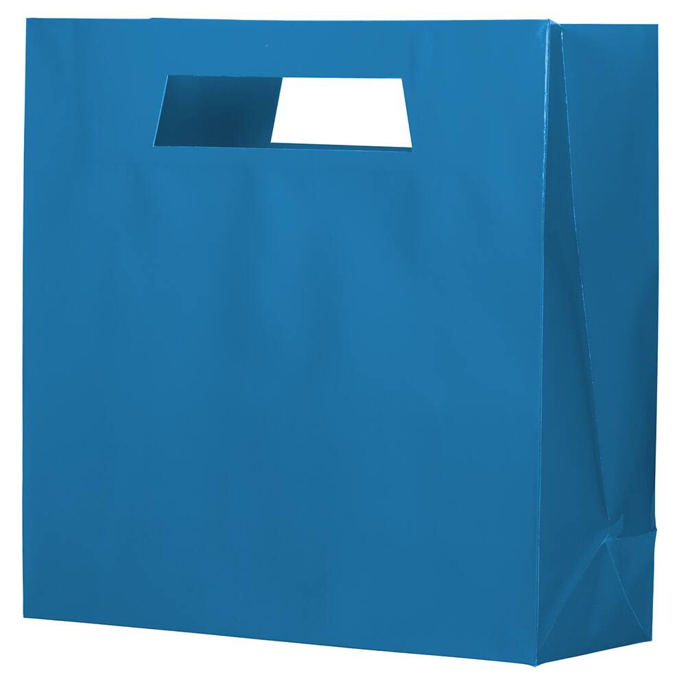JAM Paper Large Blue Heavy Duty Bags with Trapezoid Handle, 100ct.