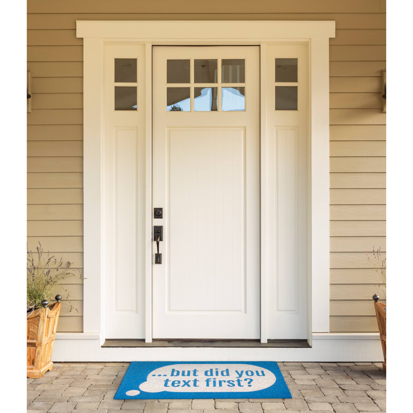 "But Did You Text First" Doormat