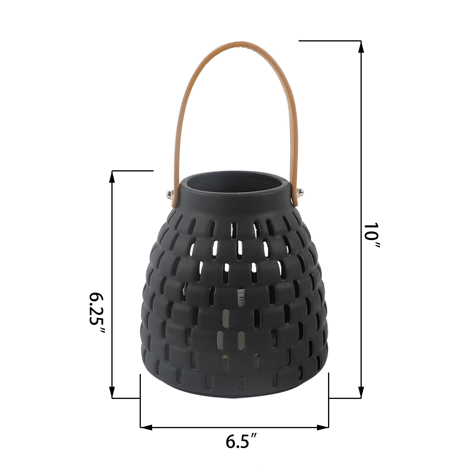 Flora Bunda&#xAE; 6&#x22; Honeycomb LED Ceramic Lantern