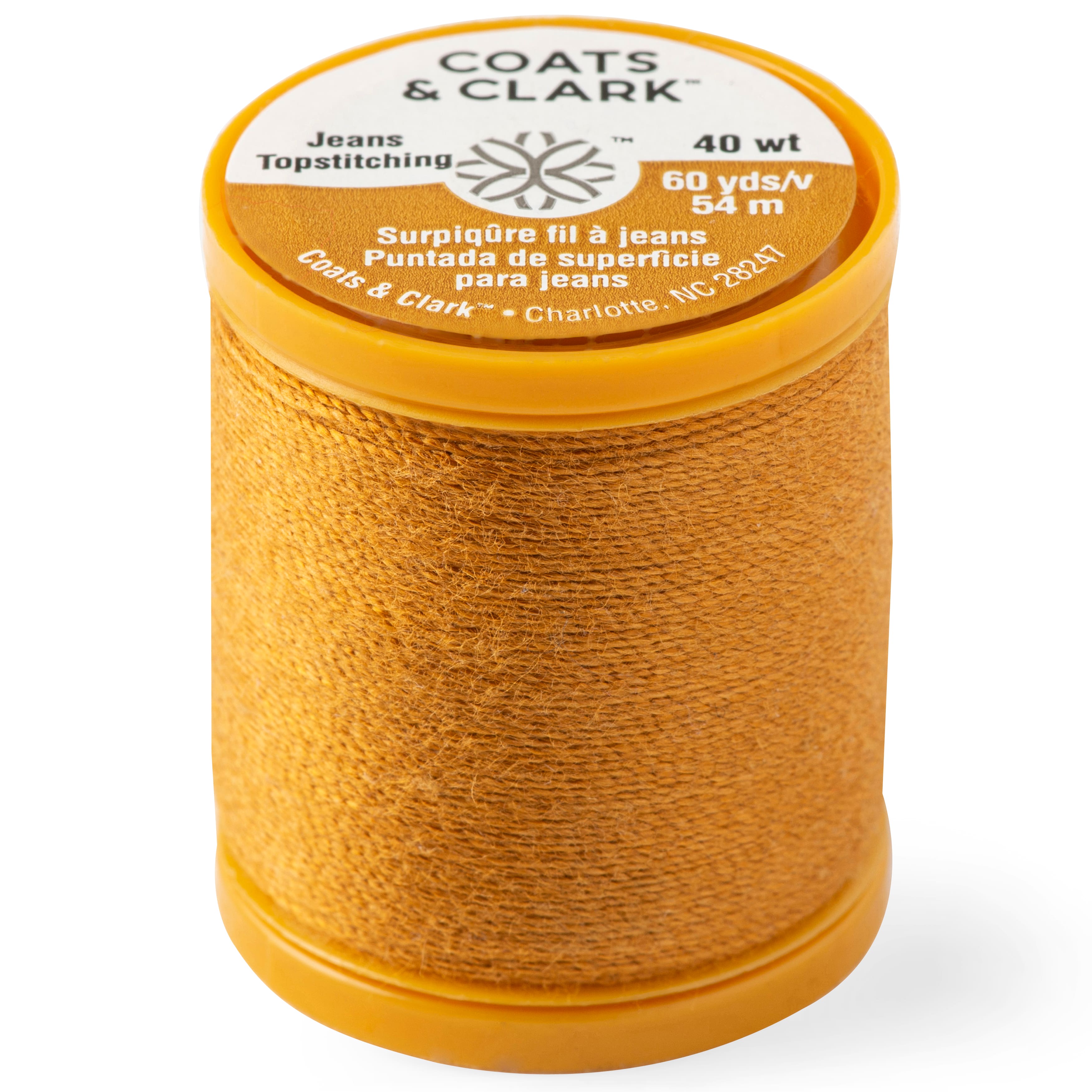 Coats and Clark ~ (N574) - Extra Strong Denim Thread - Jeans Gold, 70 yd