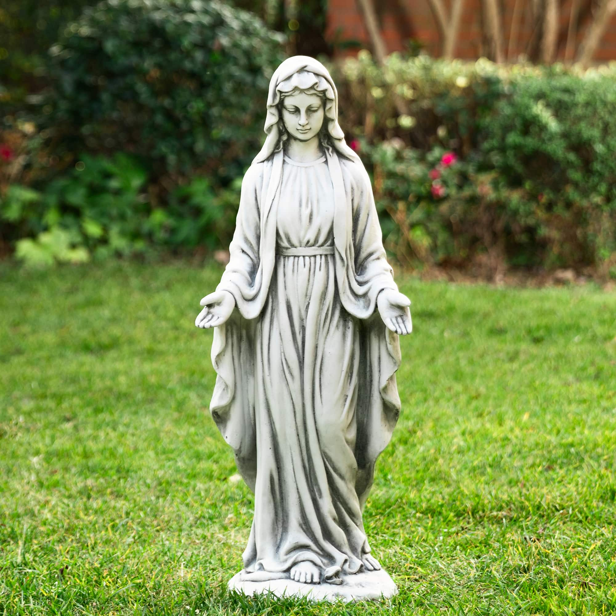 Glitzhome&#xAE; 30&#x22; Blessed Mother Mary Garden Statue