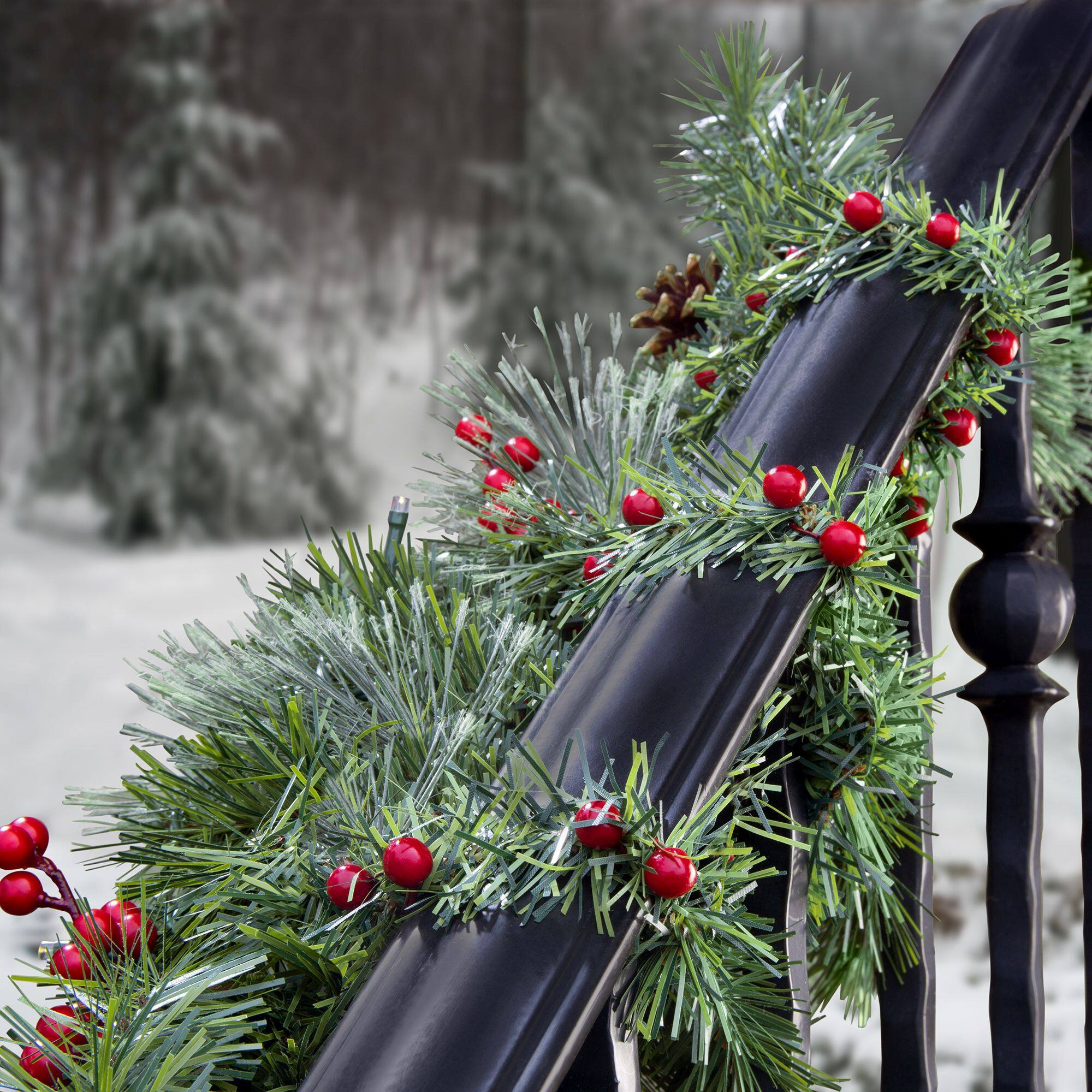 Haute Decor 14" Noble Pine with Berries GarlandTies™, 20ct.