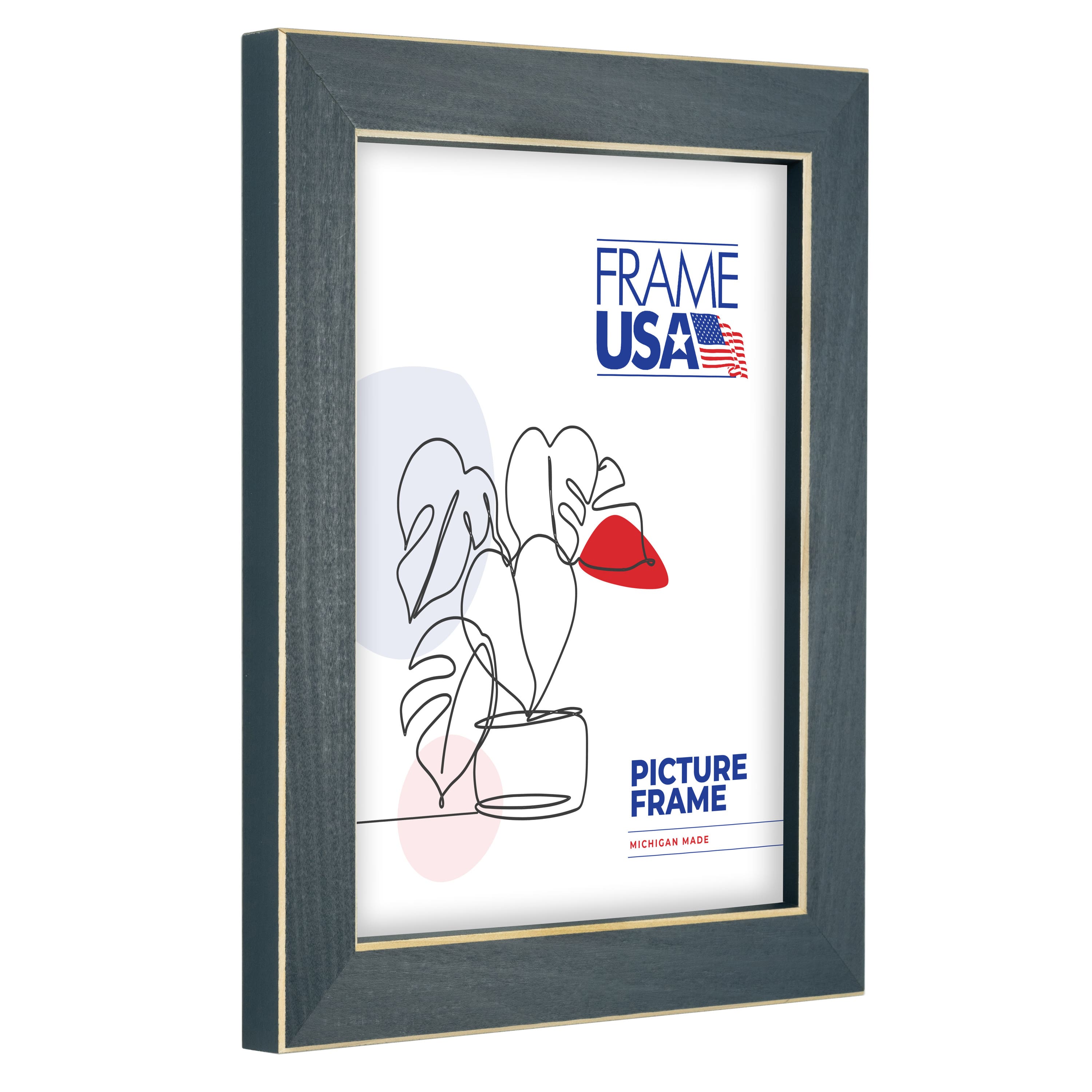 Frame USA Clean Cut Blue Single Image Picture Frame
