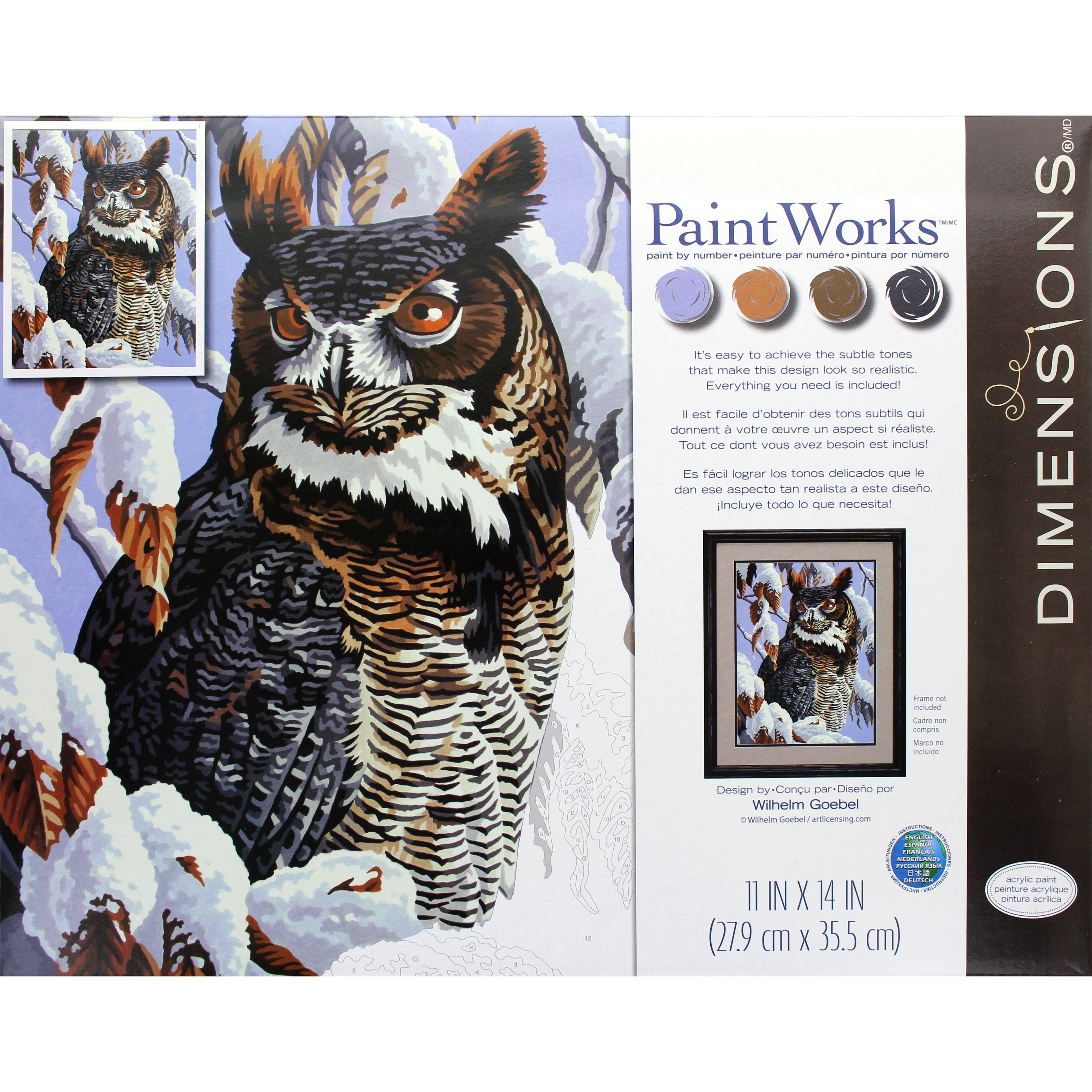 Dimensions® PaintWorks™ Winter Watch PaintbyNumber Kit Michaels