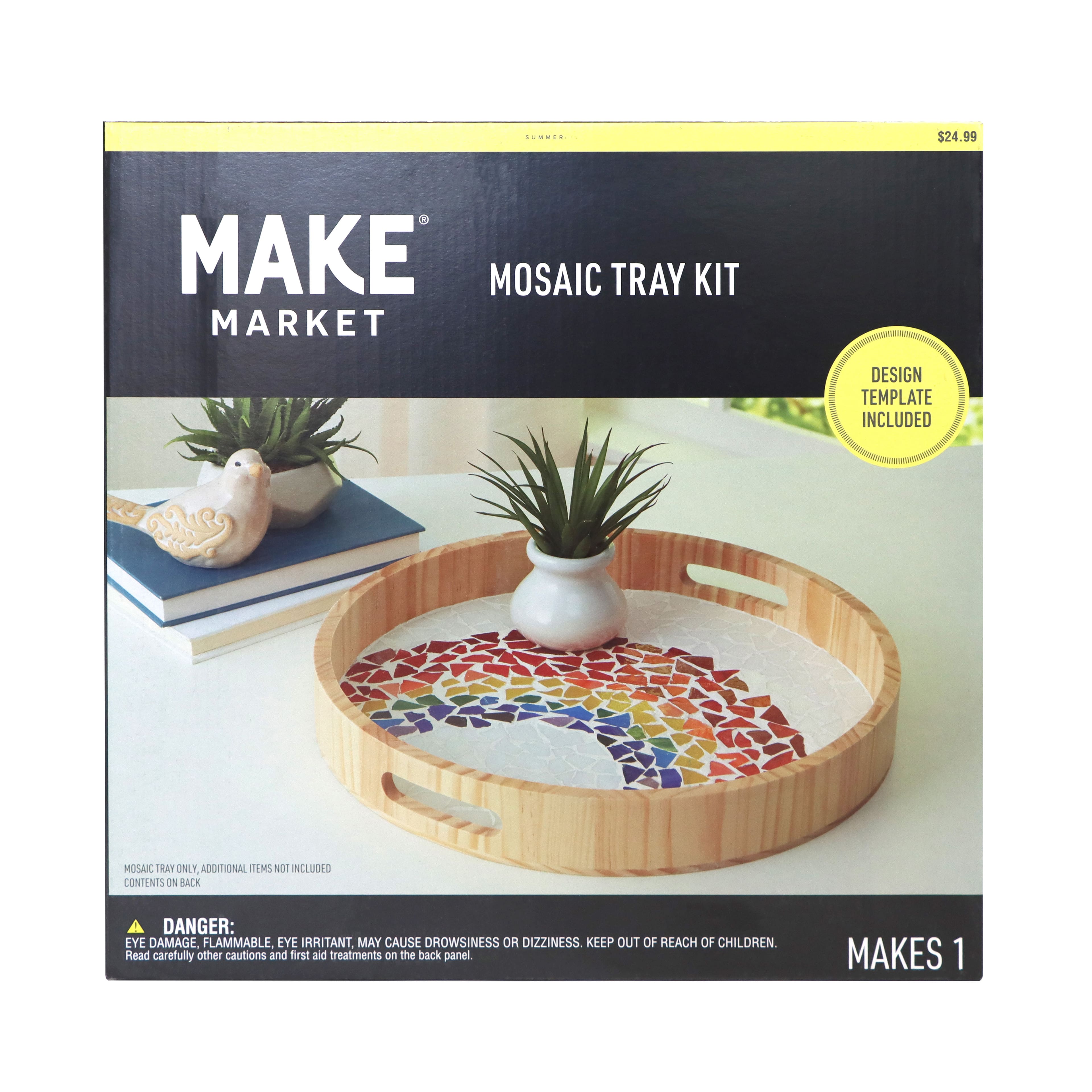 14&#x22; Round Rainbow Mosaic Tray Kit by Make Market&#xAE;