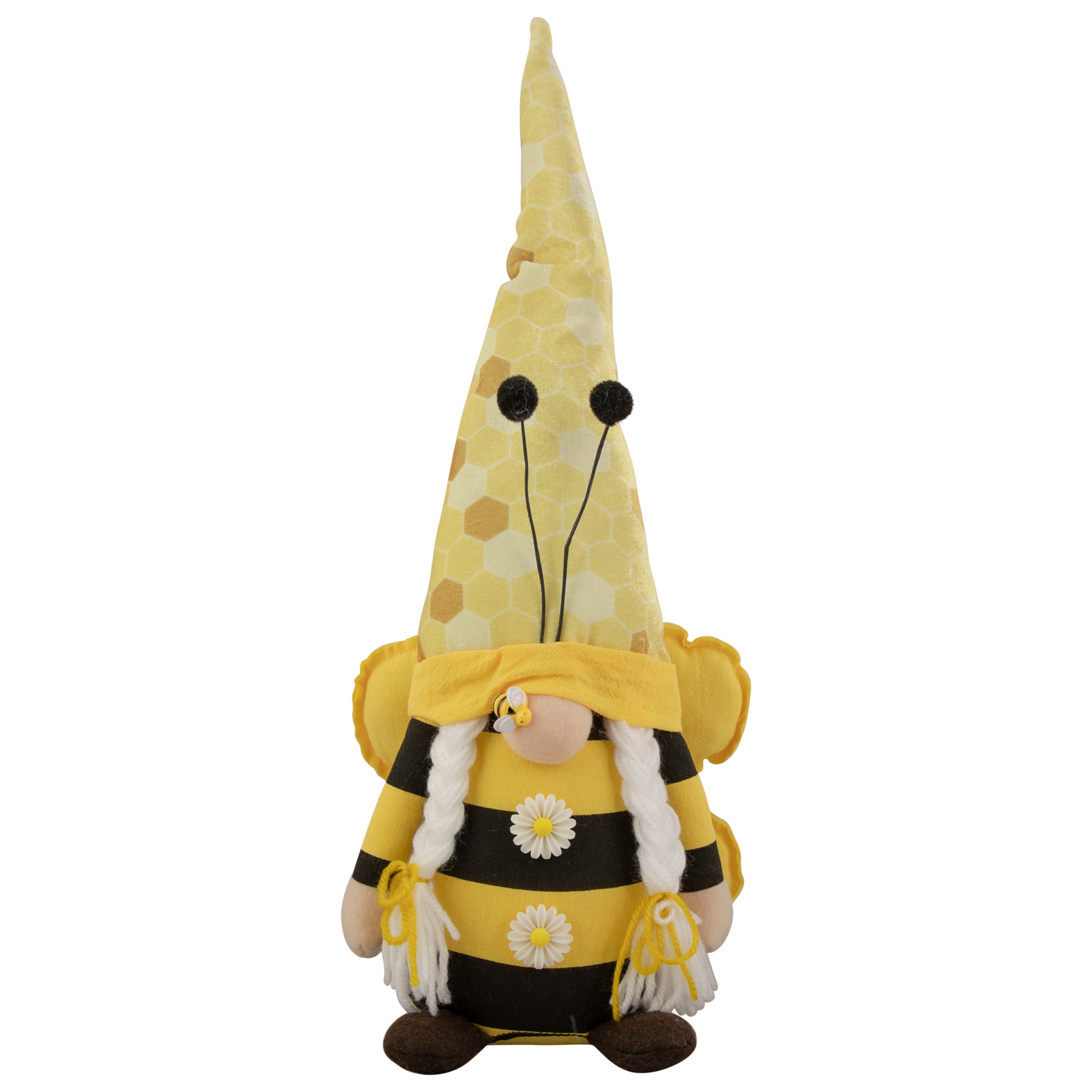 17&#x22; Black &#x26; Yellow Bumblebee Girl Springtime Gnome