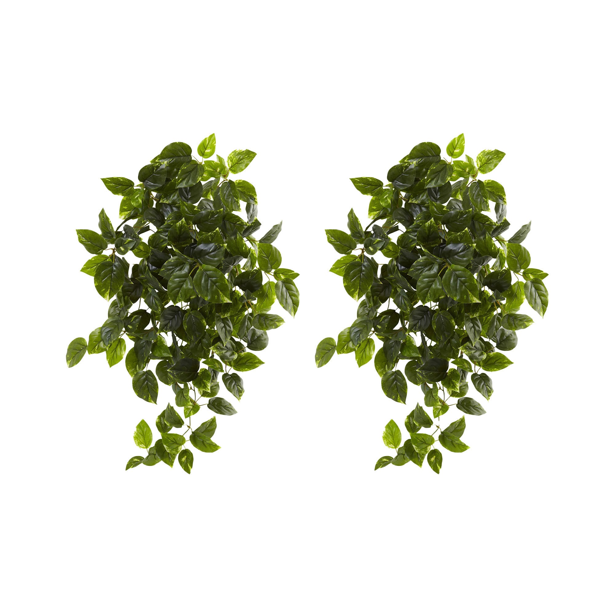36" UV Resistant Artificial Pothos Hanging Plant, 2ct.