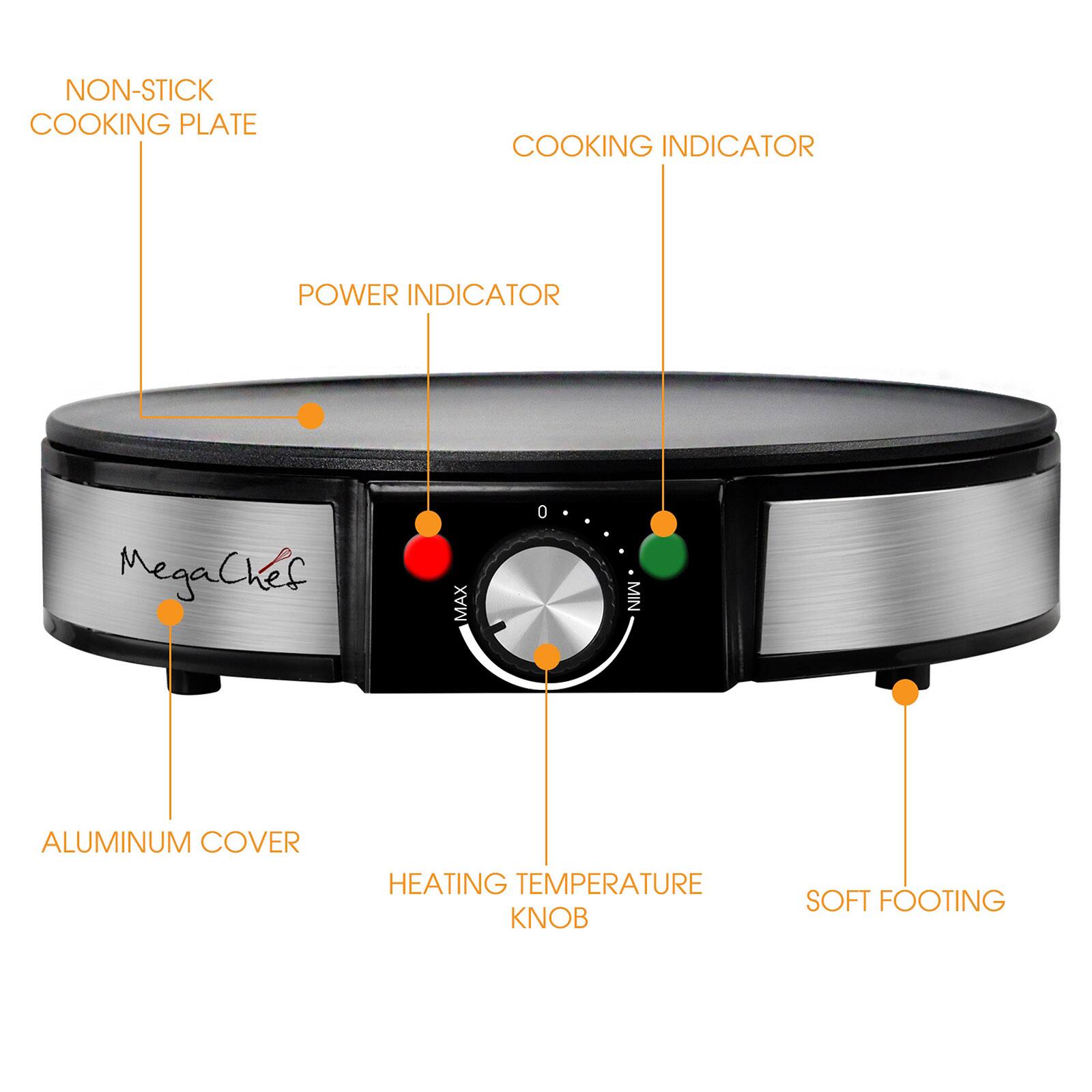 MegaChef Nonstick Crepe and Pancake Maker Breakfast Griddle